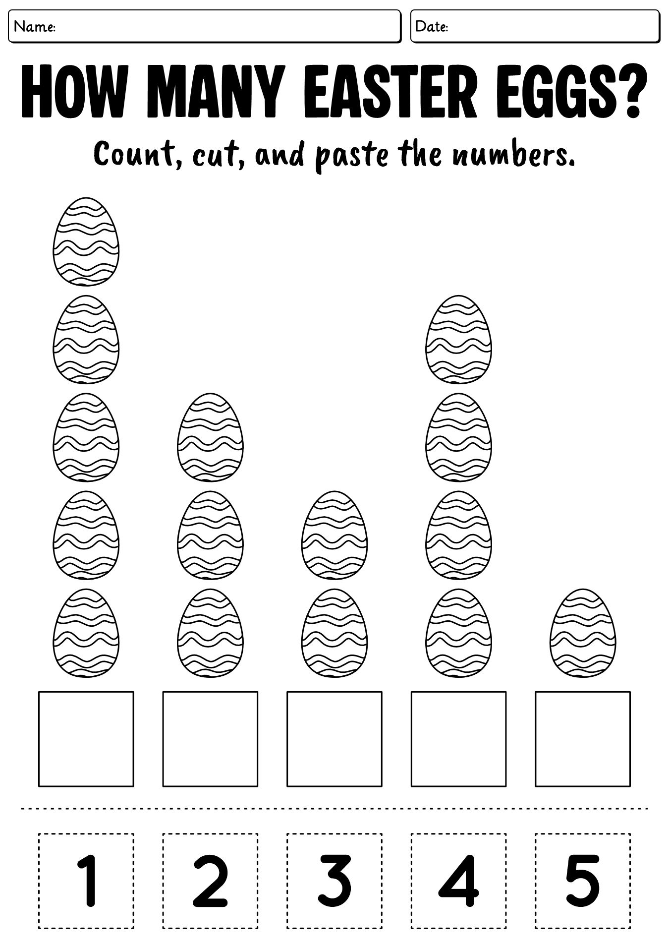 Preschool Easter Worksheets For Kids
