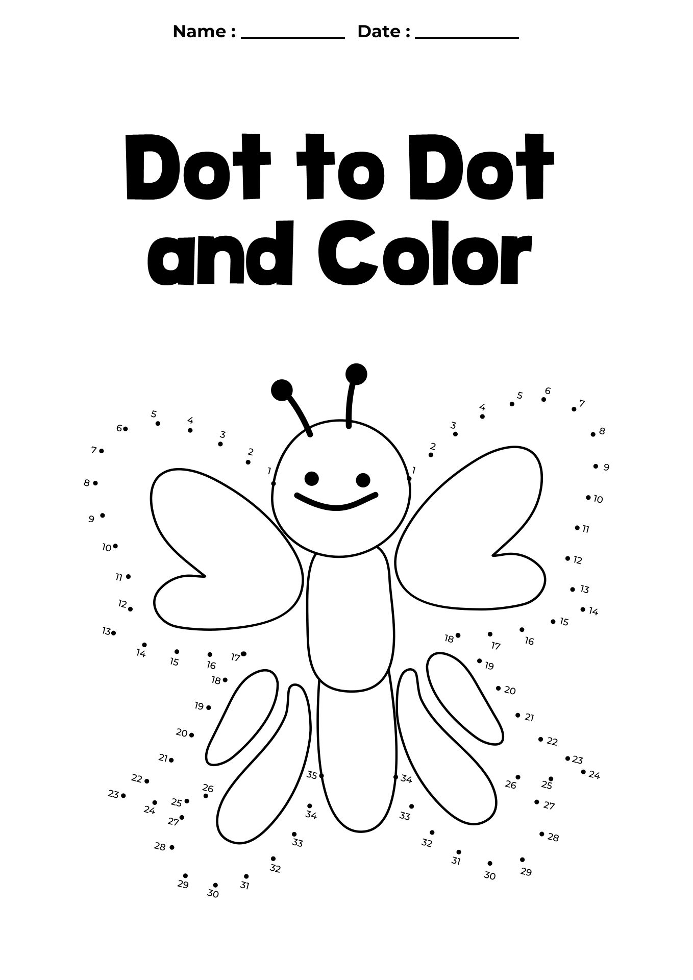 Preschool Spring Dot to Dot Activity Pages
