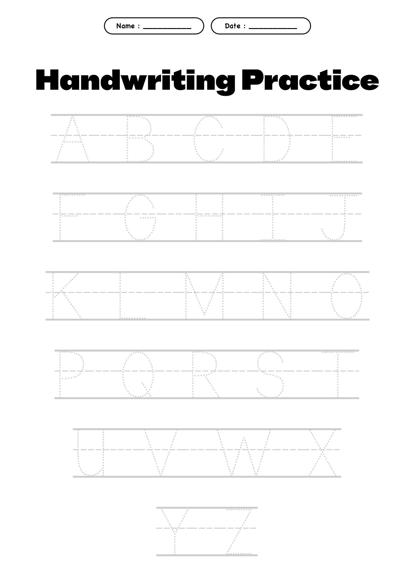Preschool Writing Worksheets