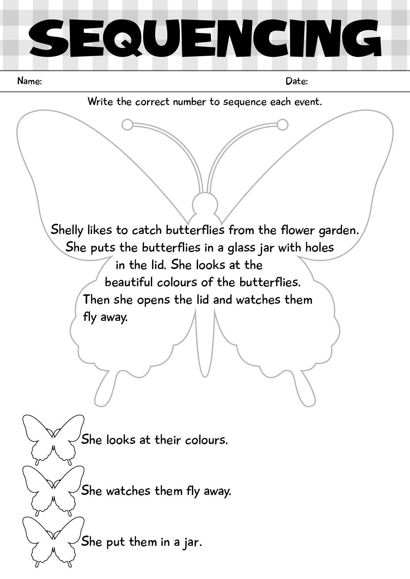 Sequencing Worksheets For 2nd Grade