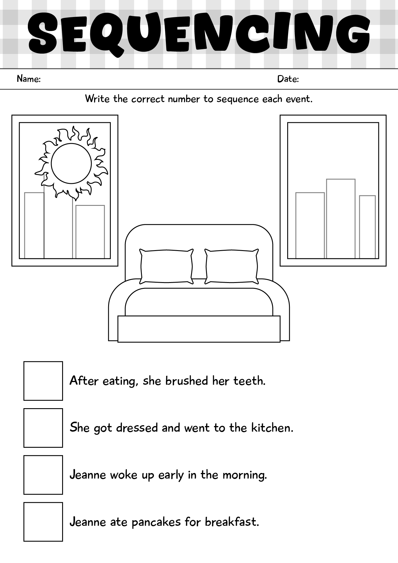 Sequencing Worksheets For Grade 2