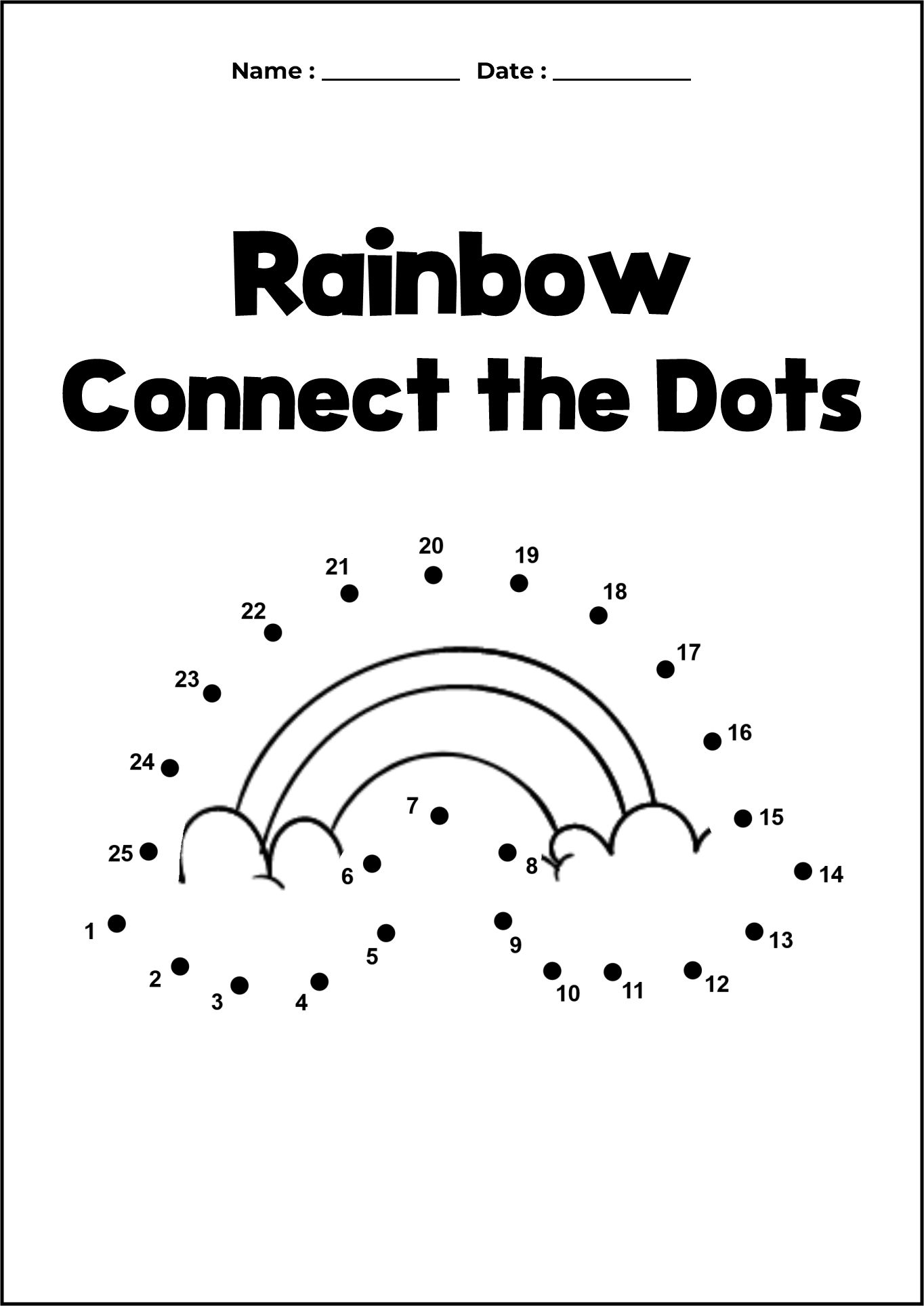 Spring Themed Connect the Dots Activity Sheets