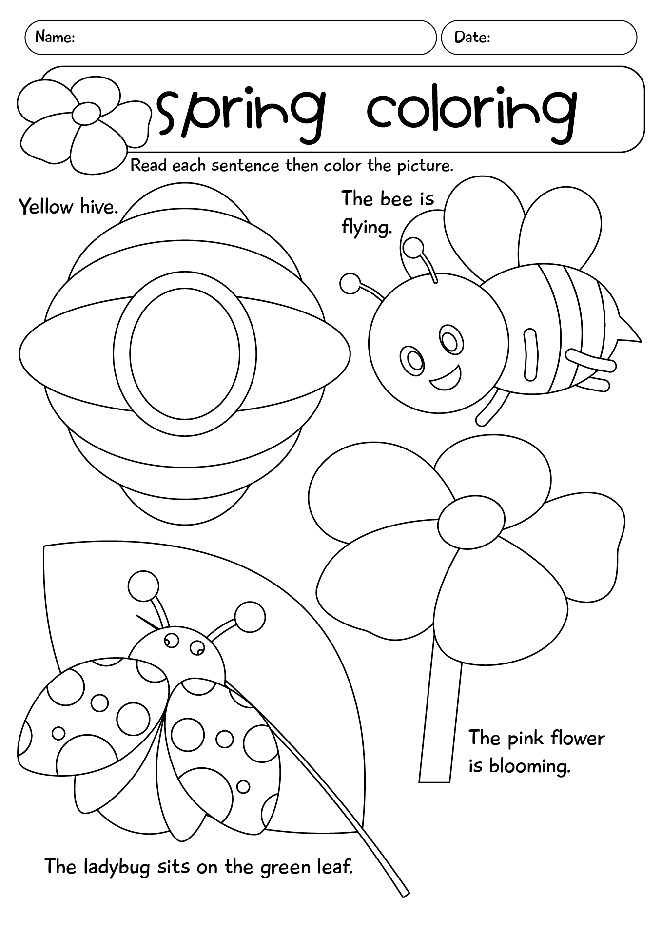 Spring Worksheets For First Grade