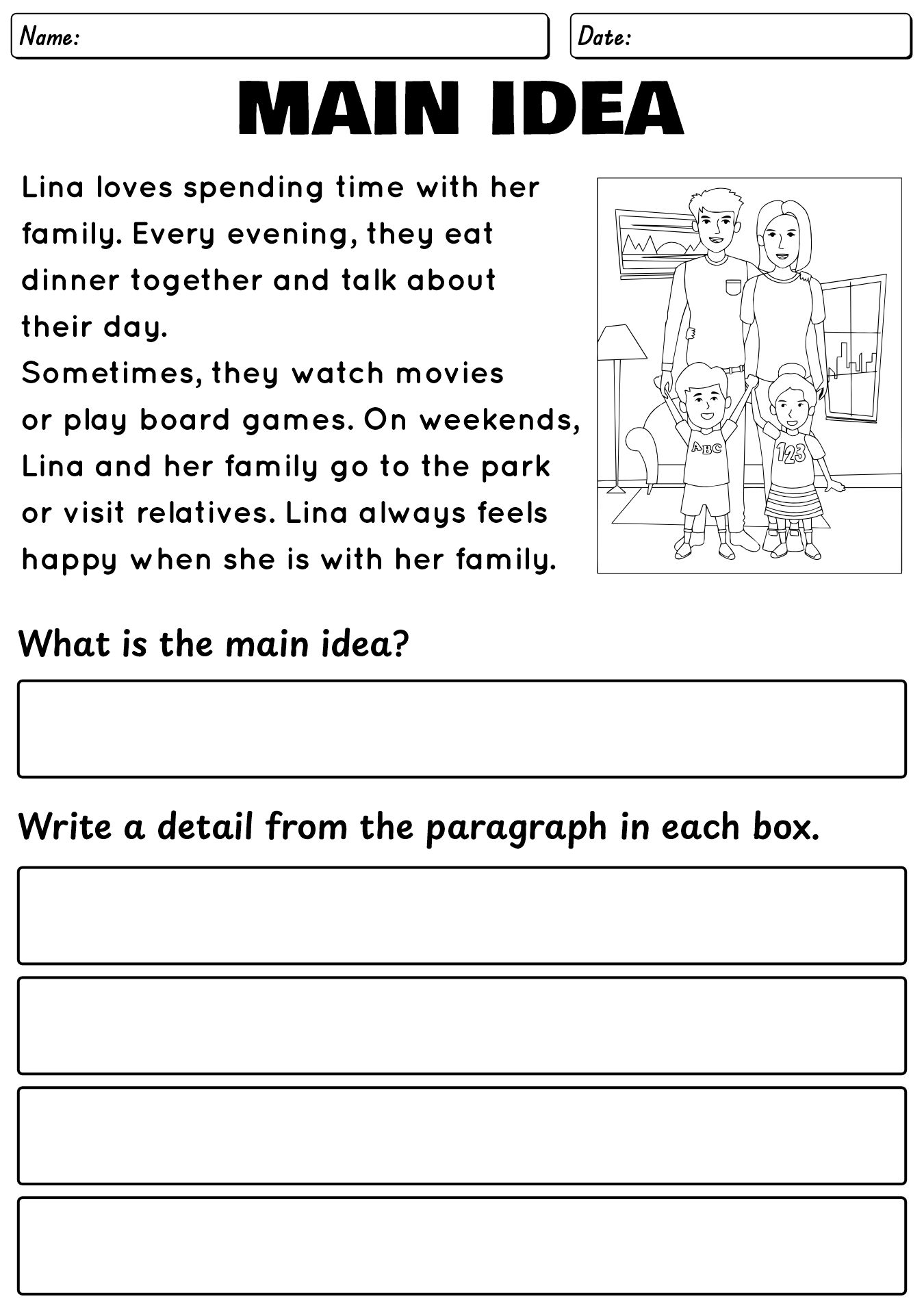 3rd Grade Main Idea Worksheets