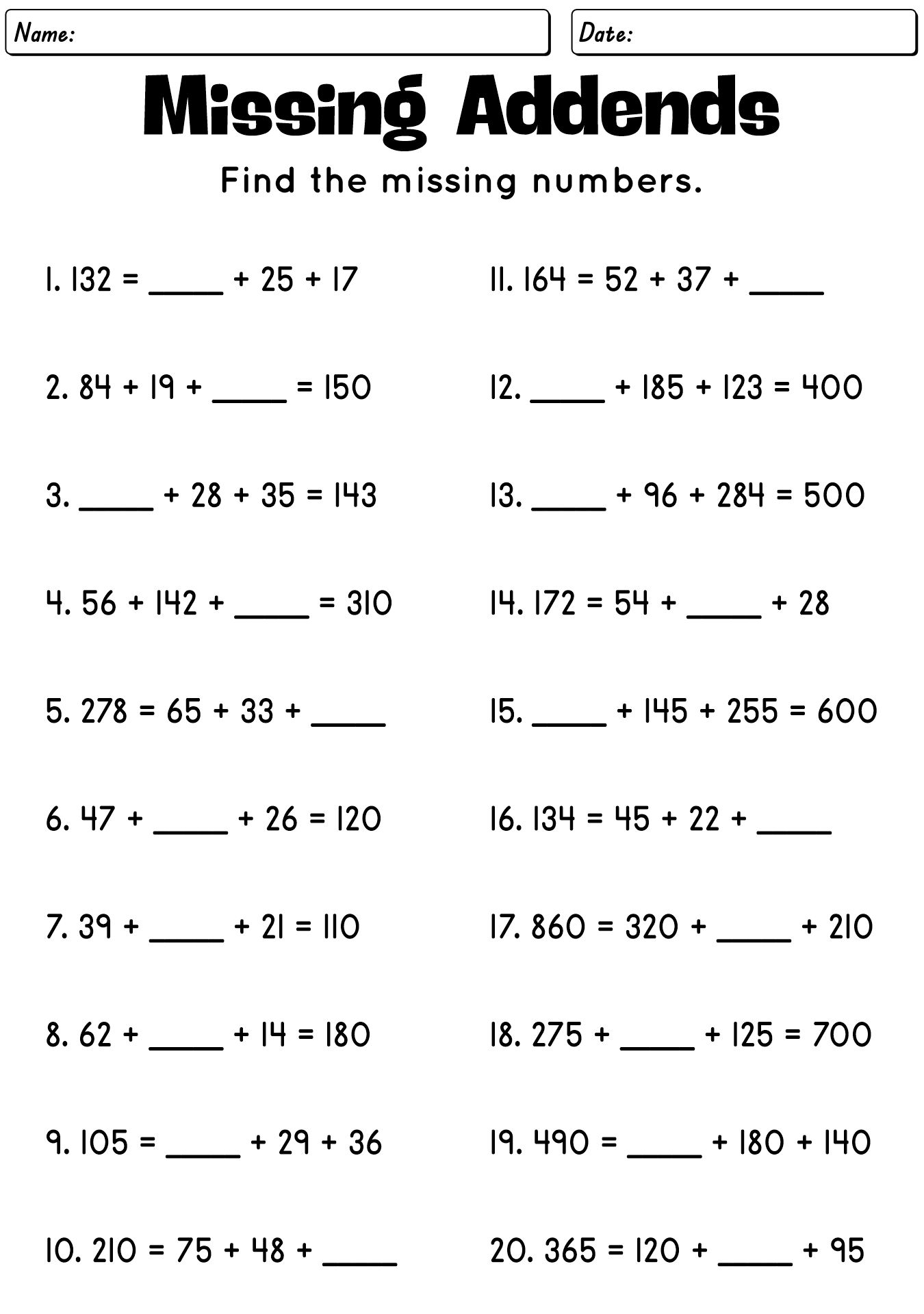 5th Grade Daily Math Worksheets