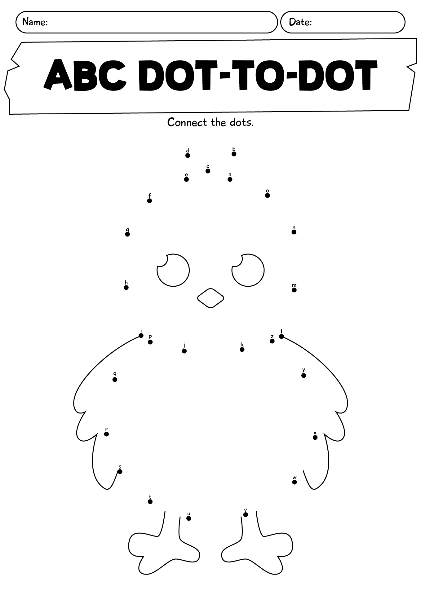 ABC Dot-to-Dot Worksheet