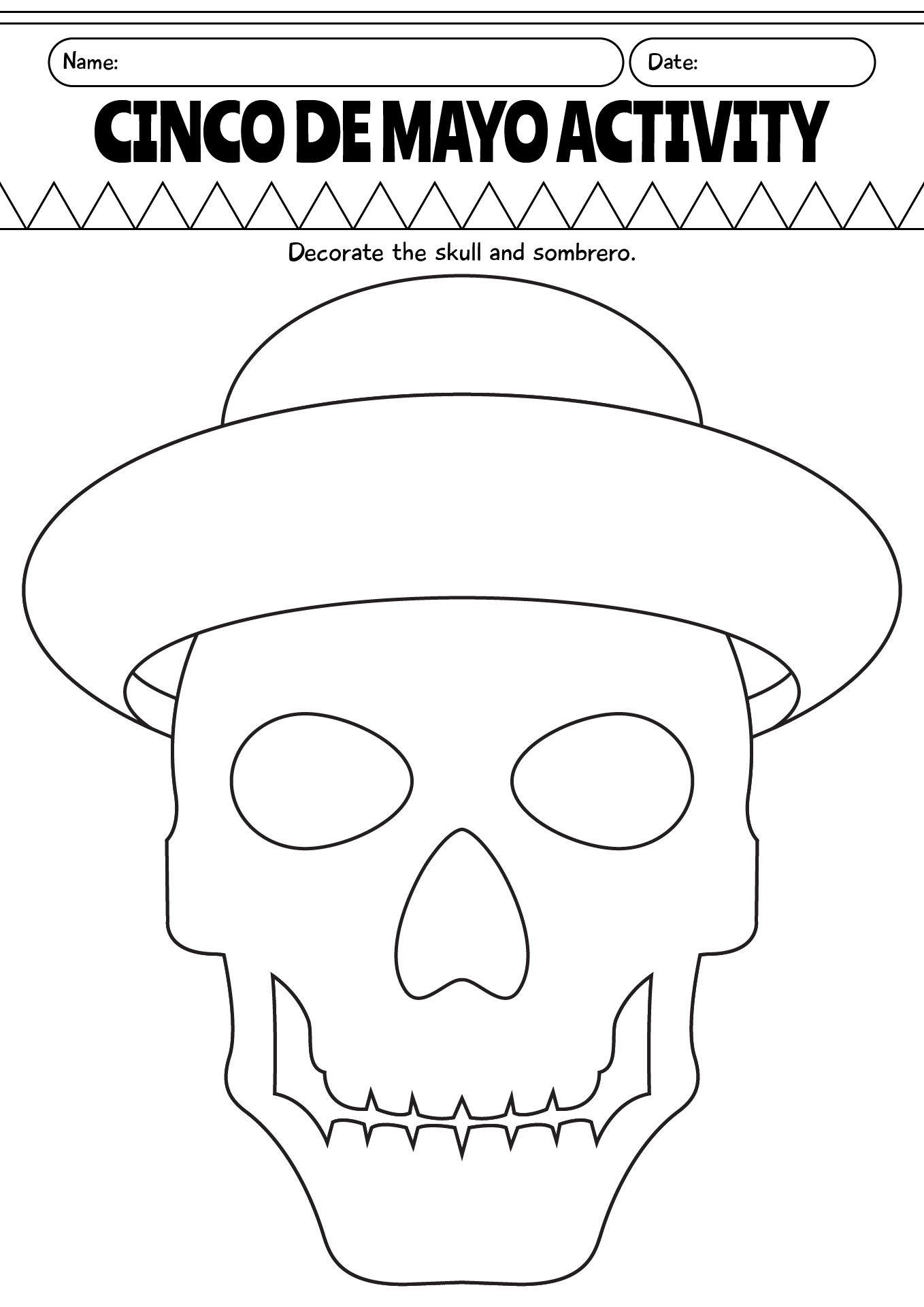 Cinco De Mayo Activity Printable