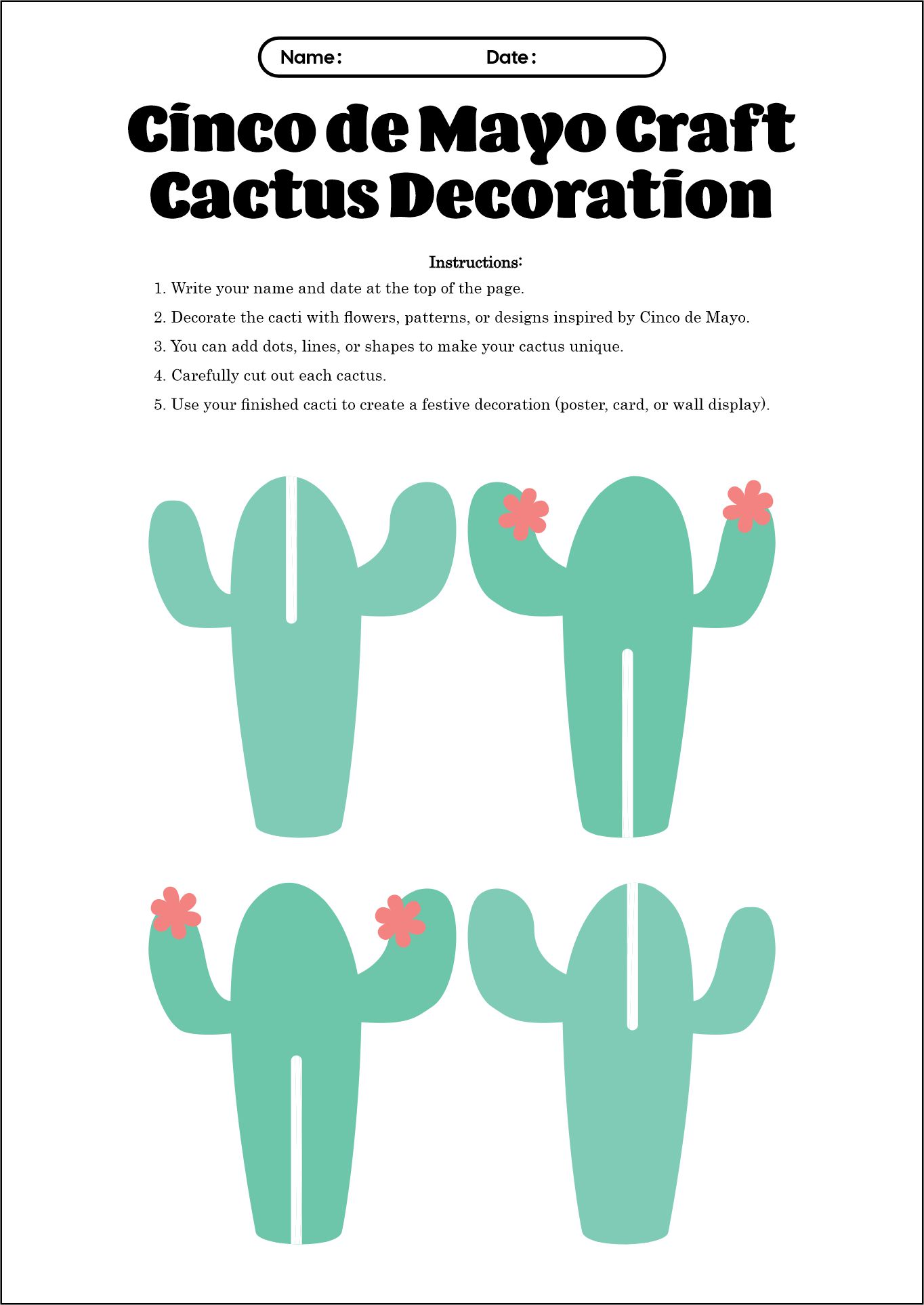 Cinco De Mayo Craft Ideas for Students