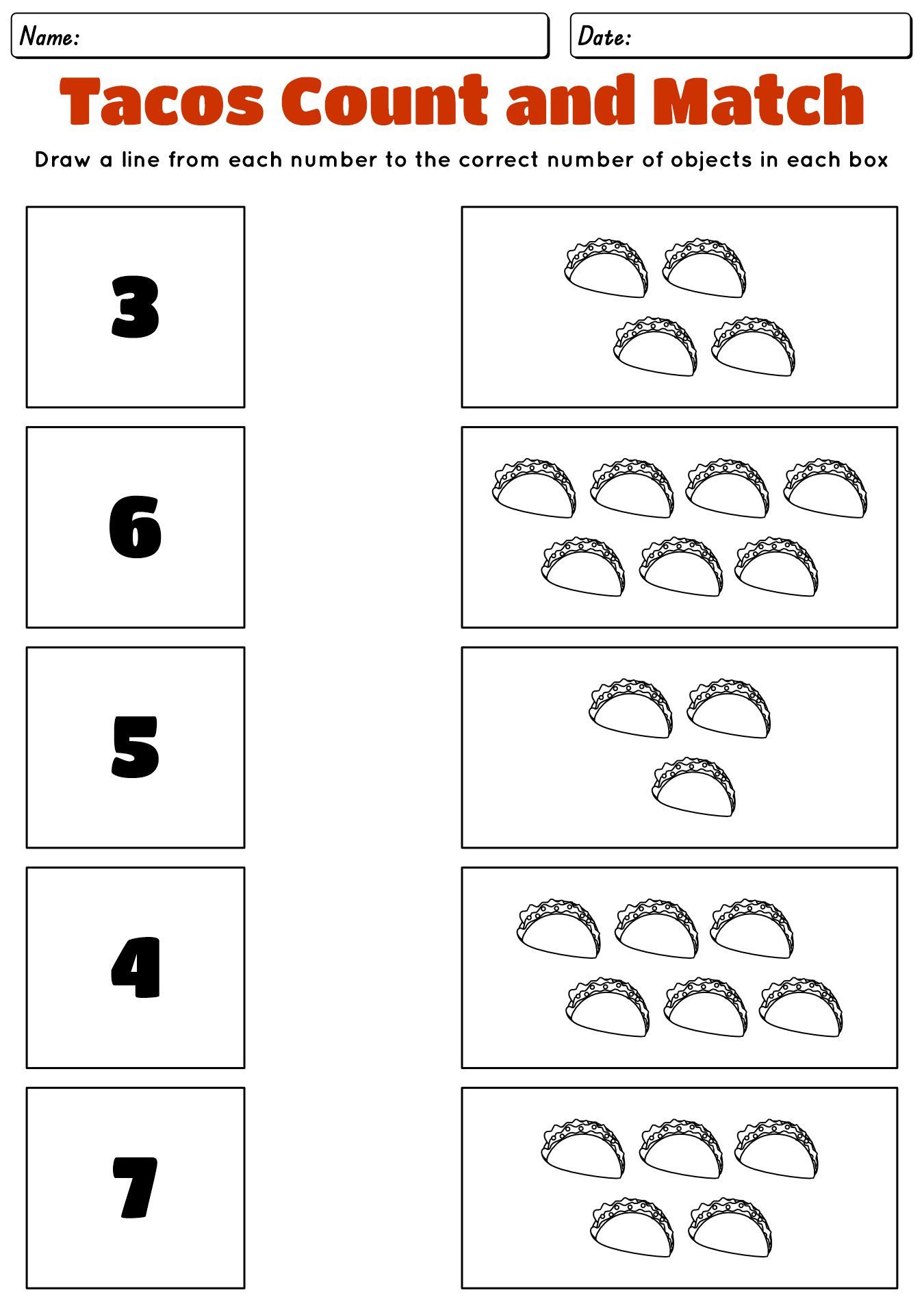 Cinco de Mayo Themed Math Worksheets