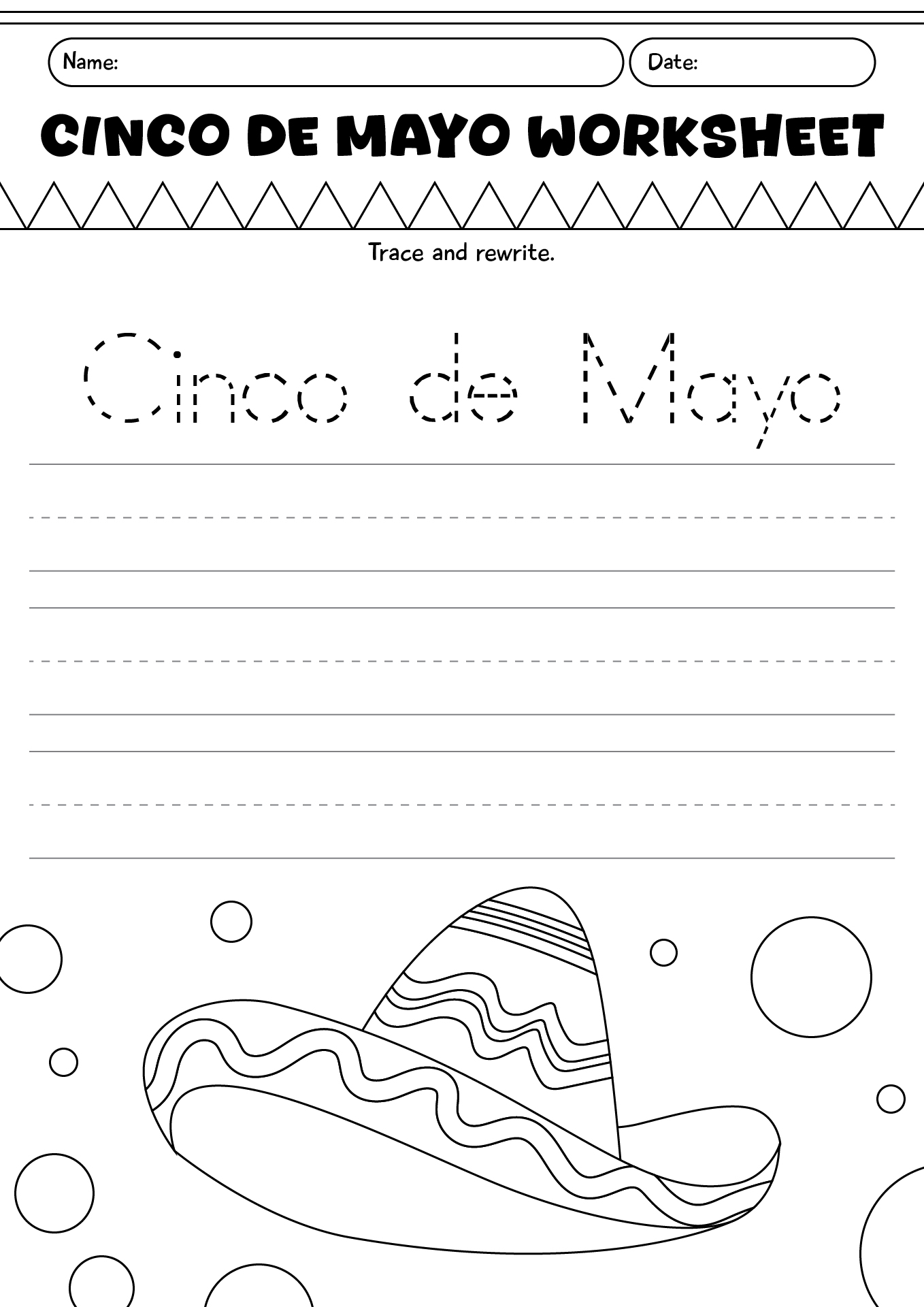 Cinco De Mayo Worksheets For 1st Grade