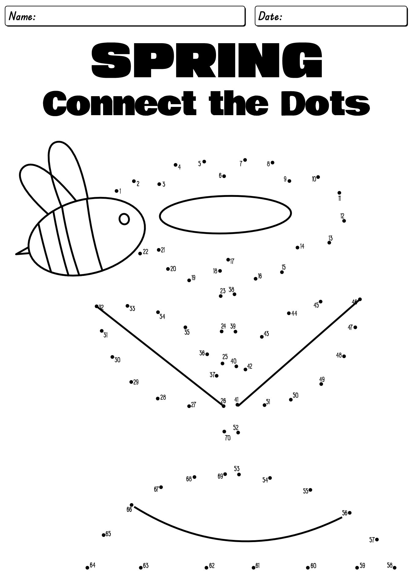 Connect The Dots Worksheets For Spring