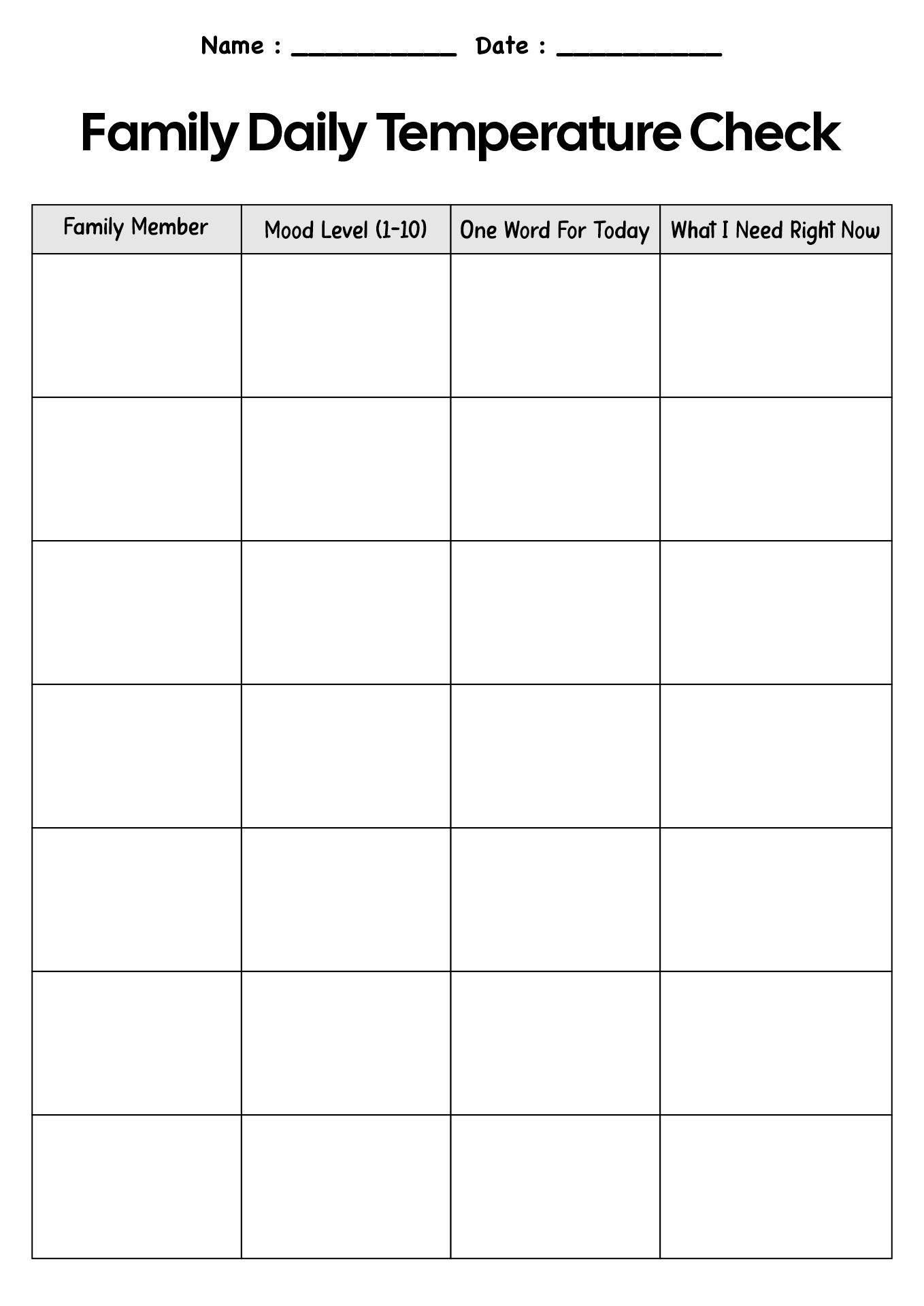 Family Therapy Relationship Building Worksheets
