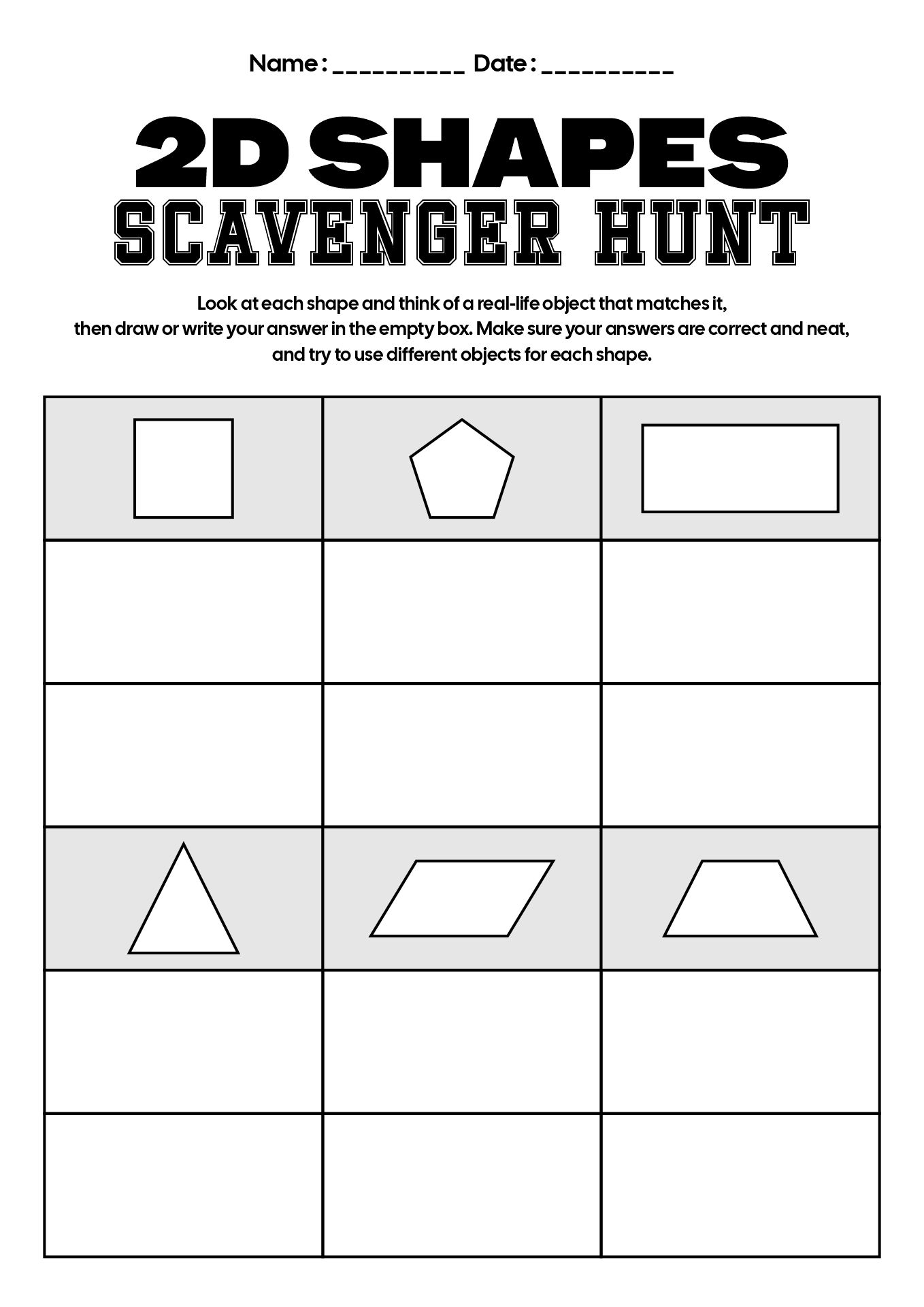 Geometry Activities for 5th Grade Math