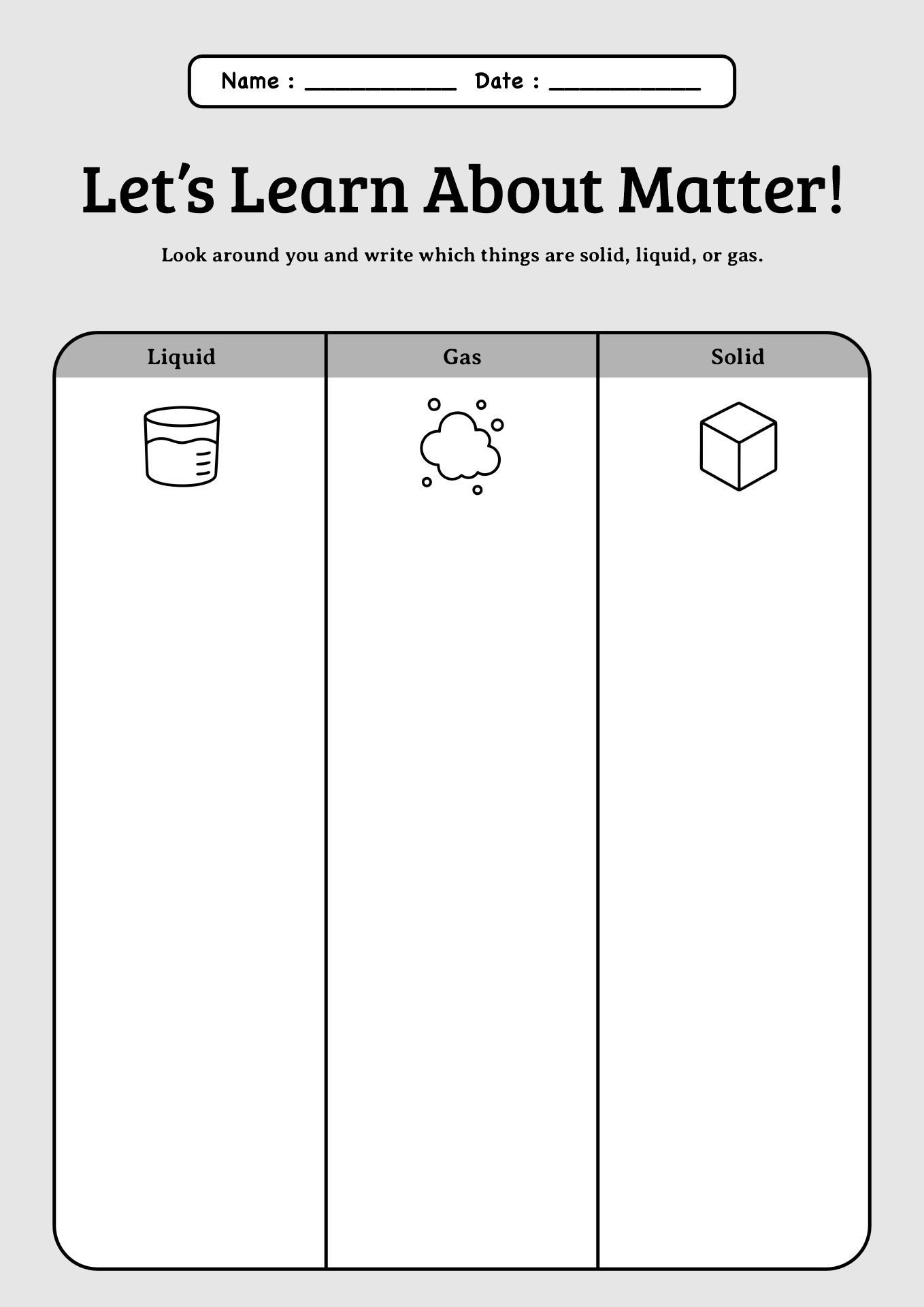 Grade 1 Science Activity Sheets