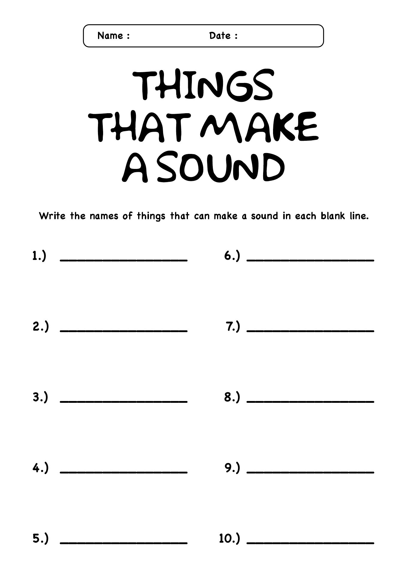 Grade 1 Science Worksheets
