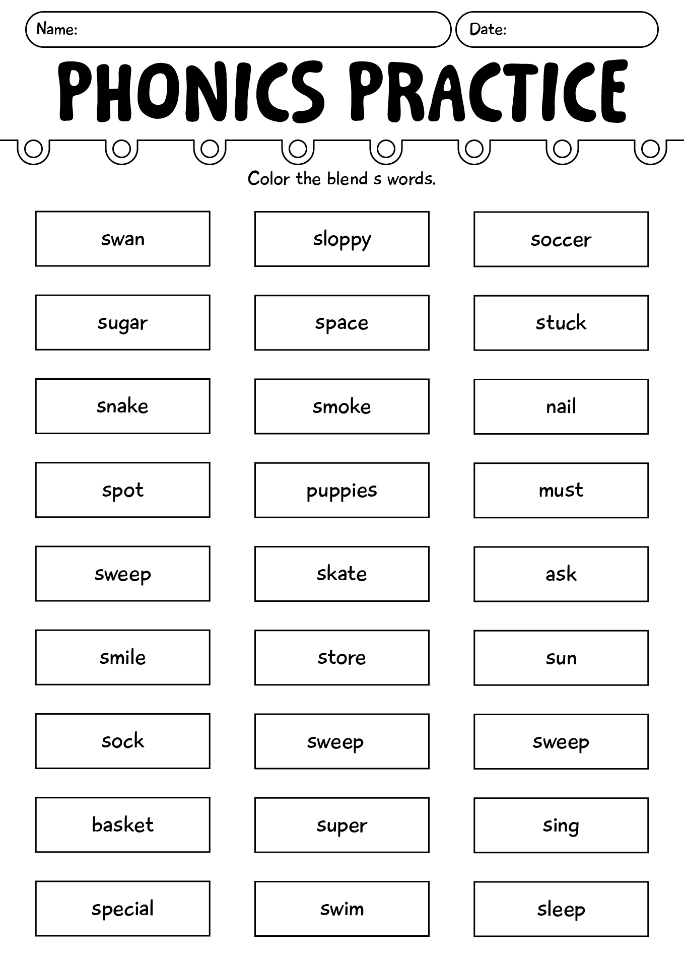 Grade 3 Phonics Practice Learning
