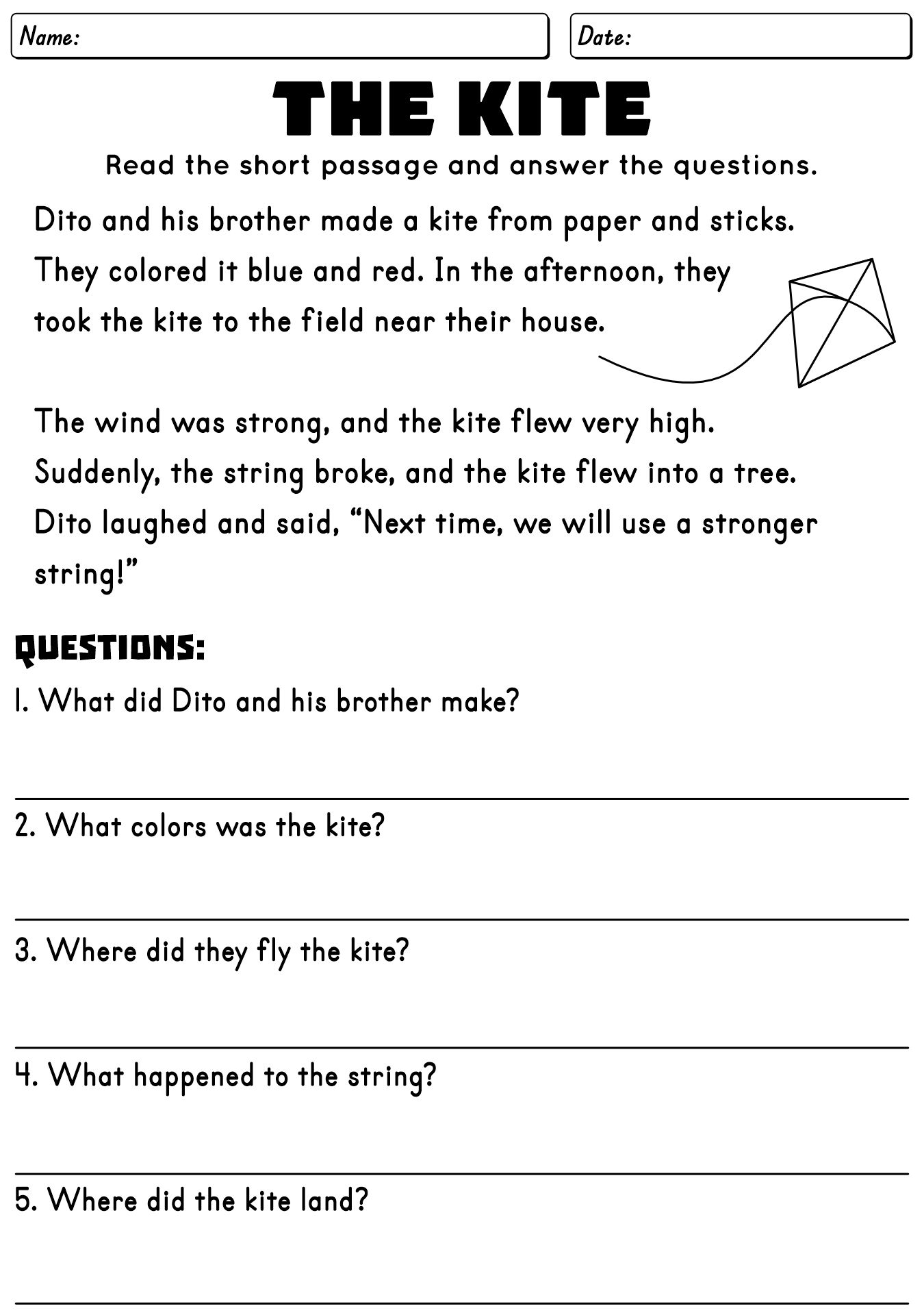 Grade 3 Reading Comprehension Worksheets