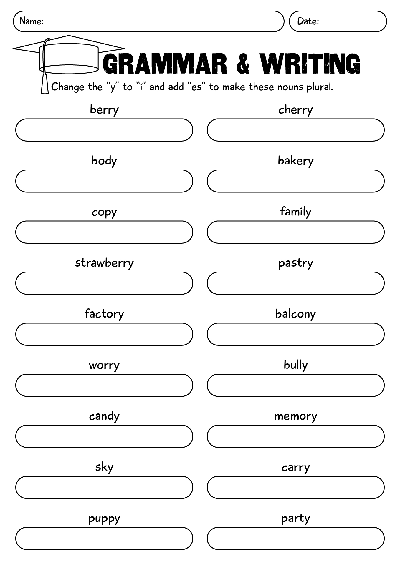 Grammar And Writing Worksheets