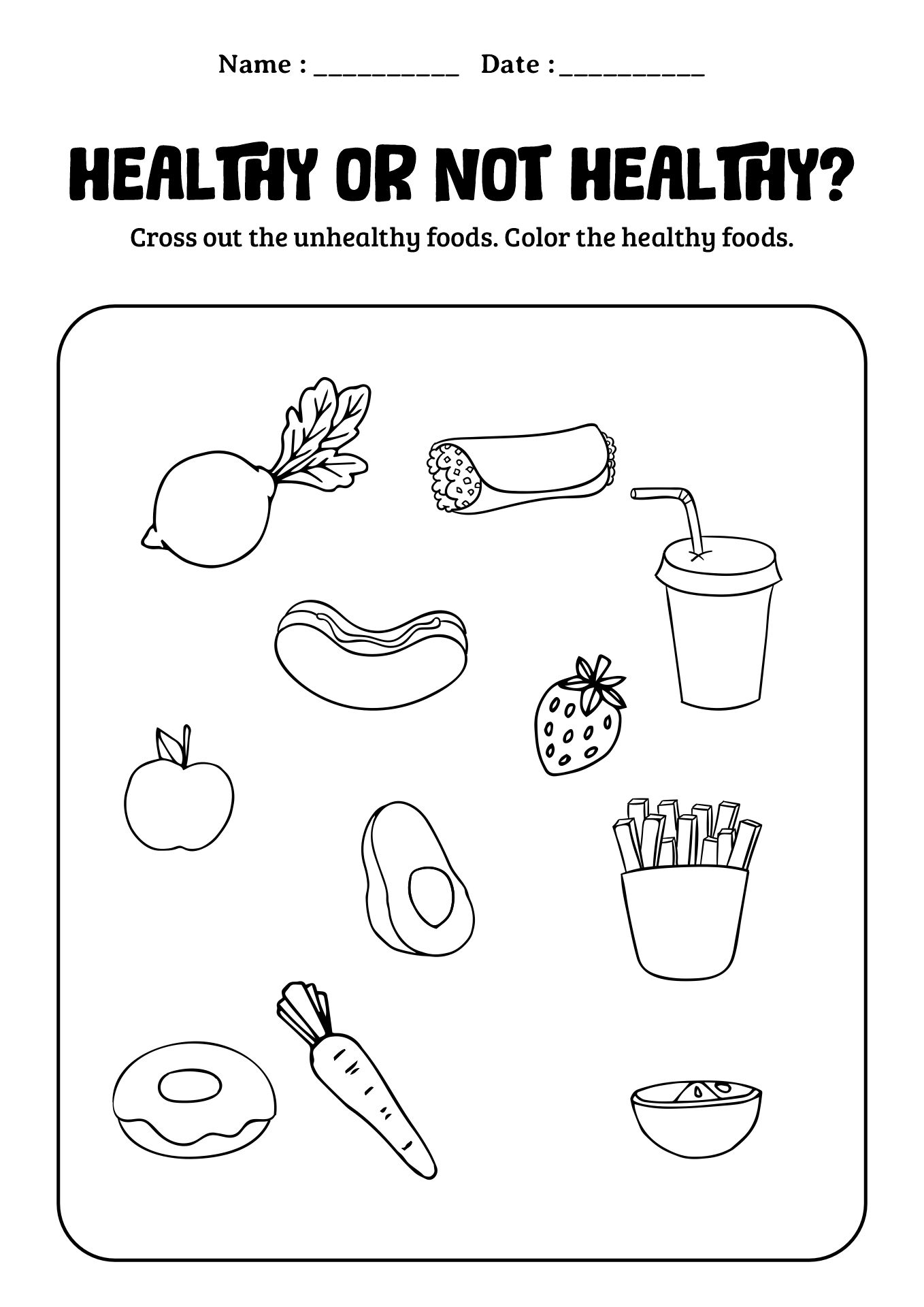 Healthy Eating Printables for Kids