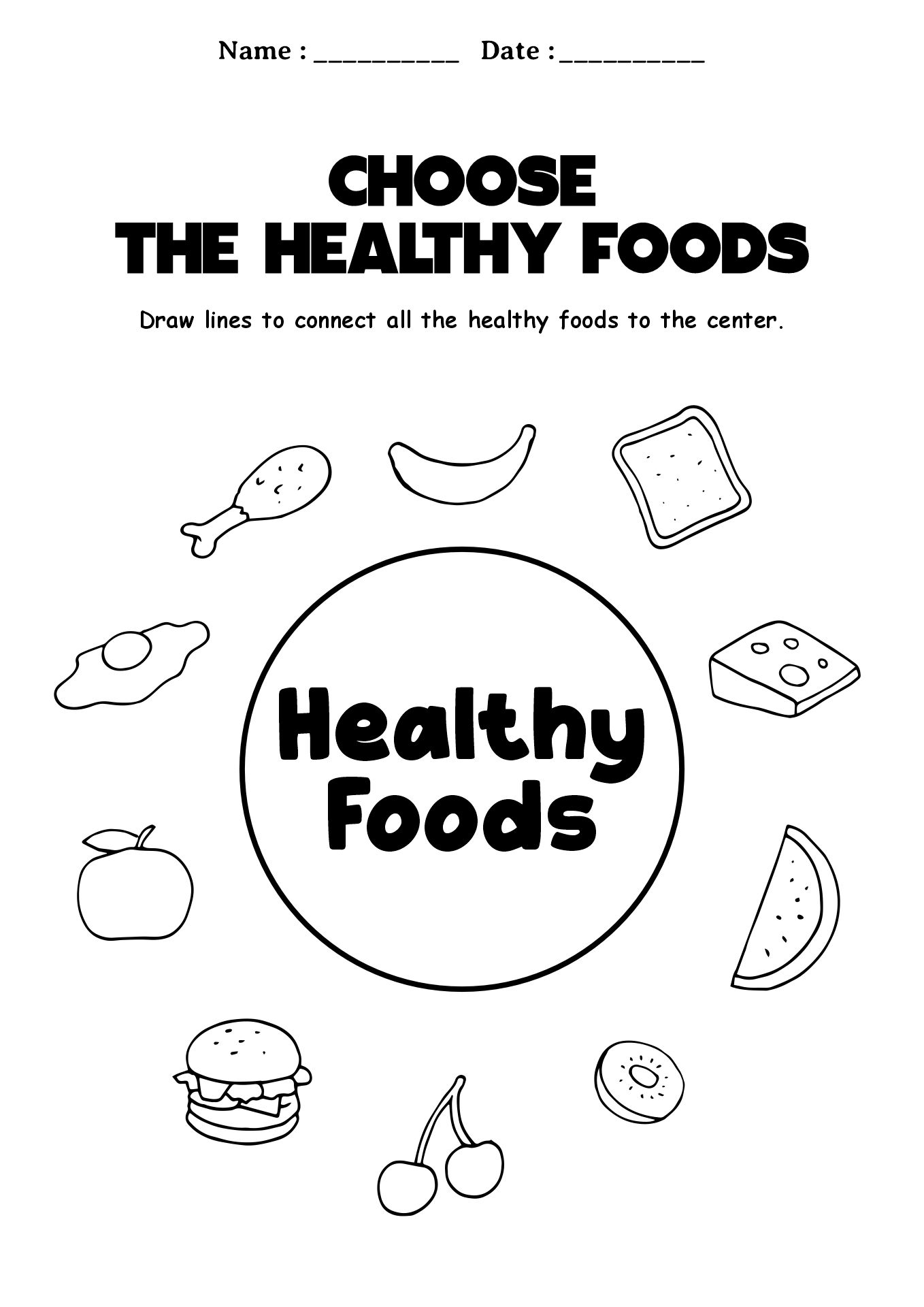 Healthy Food Choices Activity Sheets