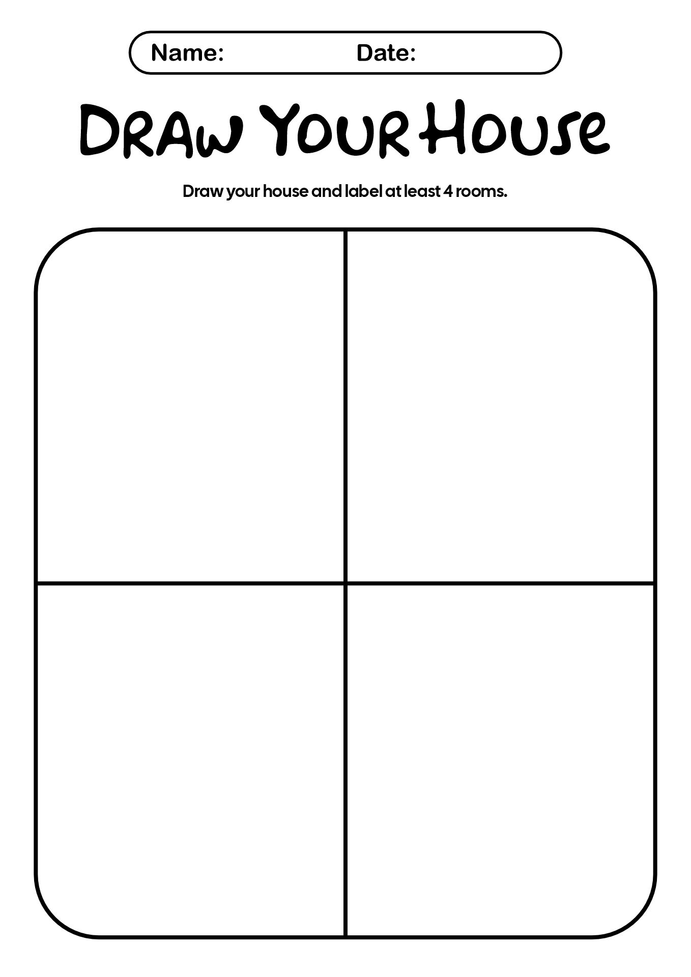 House Rooms Vocabulary Worksheet