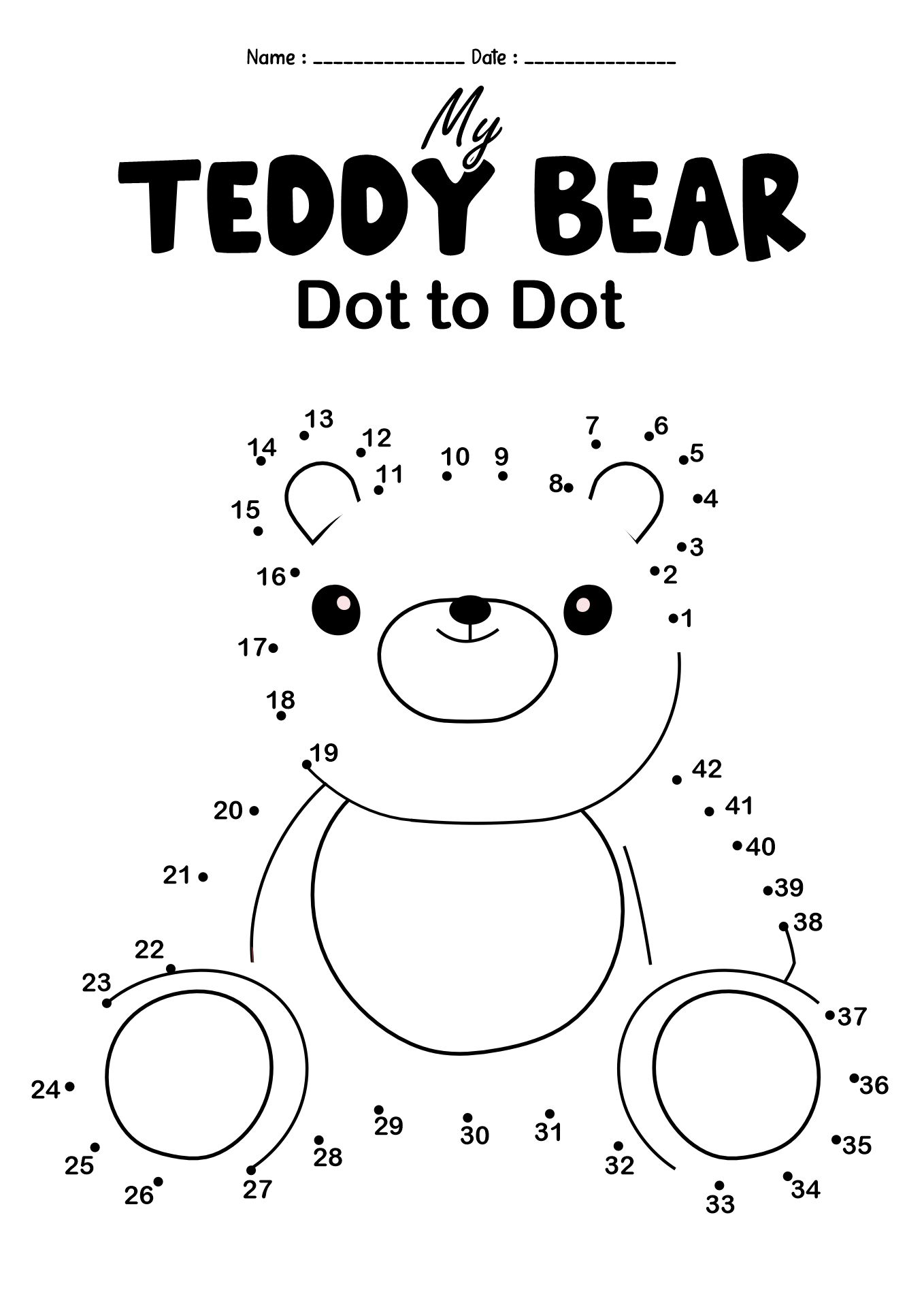 Interactive Dot to Dot Drawing Sheets