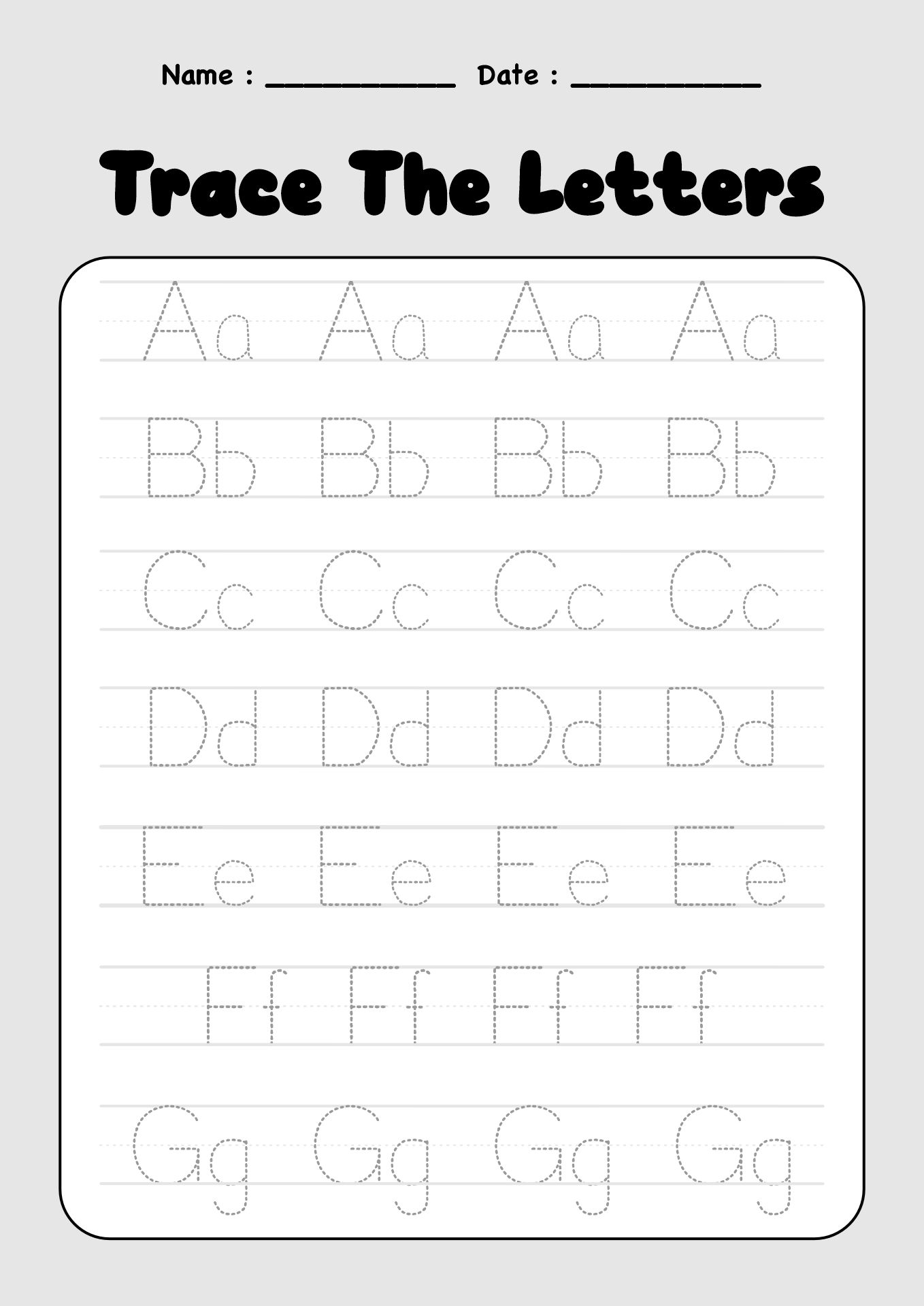 Letters Handwriting  Worksheets