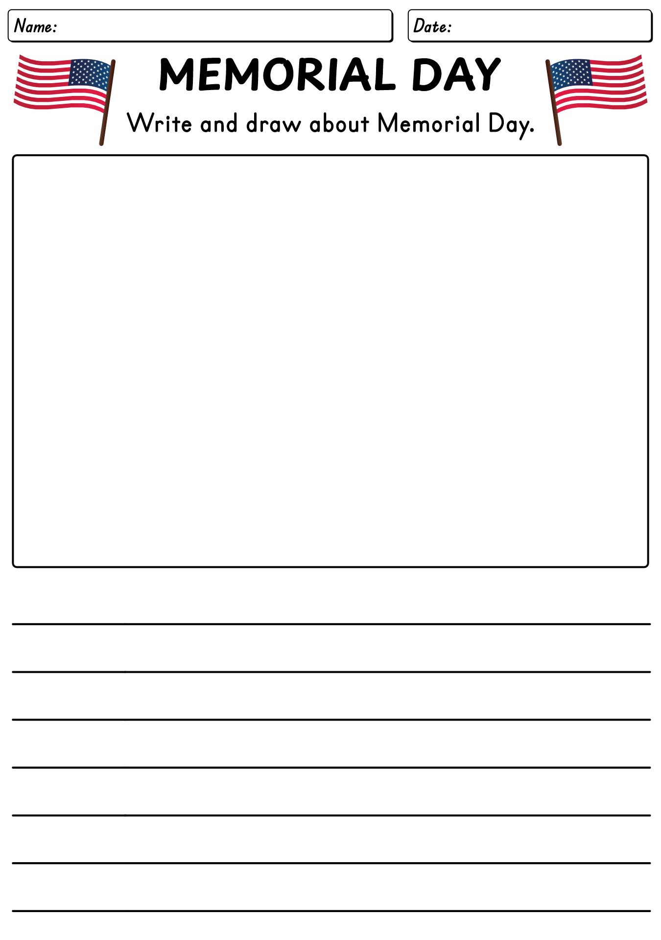 Memorial Day Worksheets For Kids