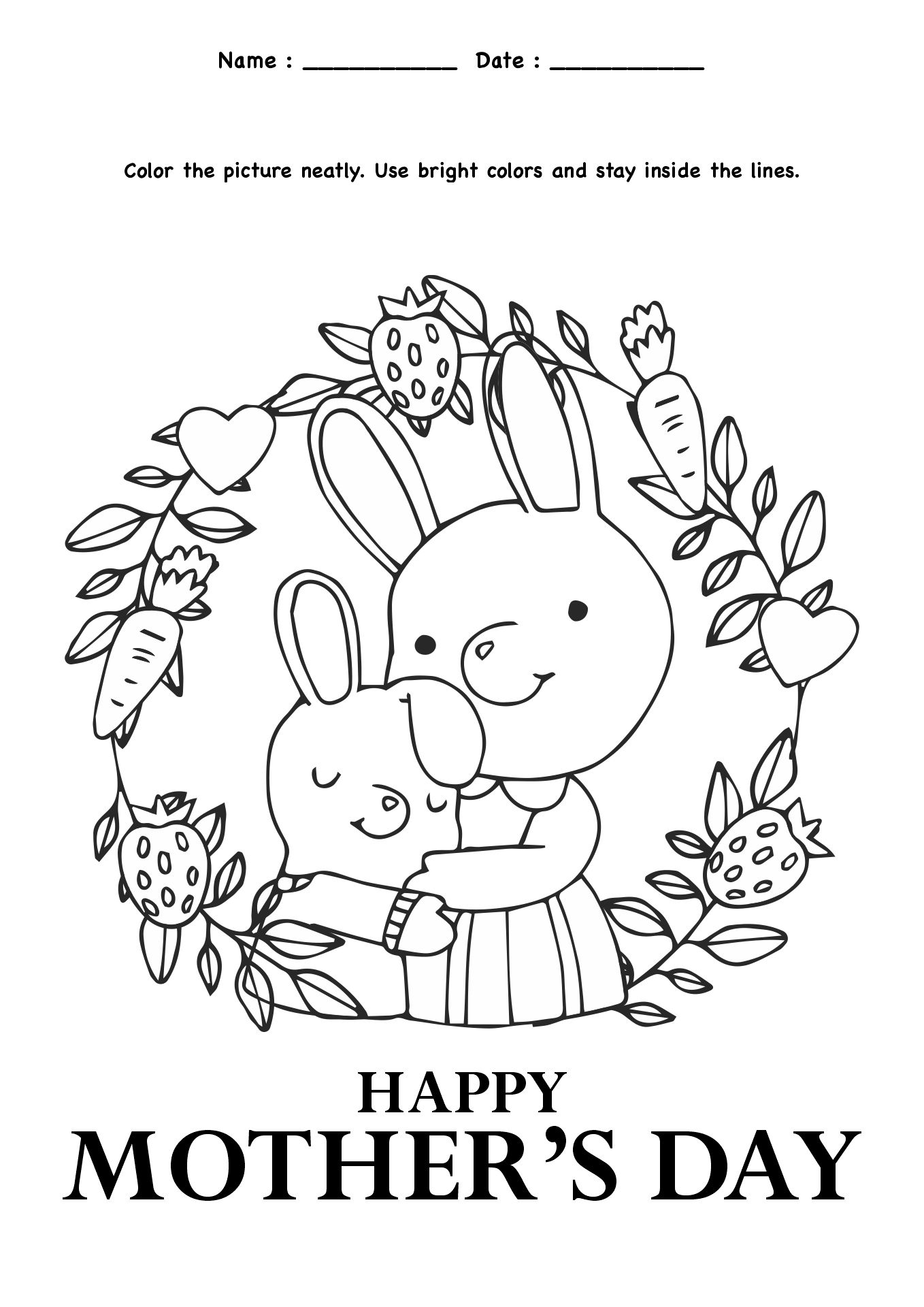 Mothers Day Worksheets for Preschoolers