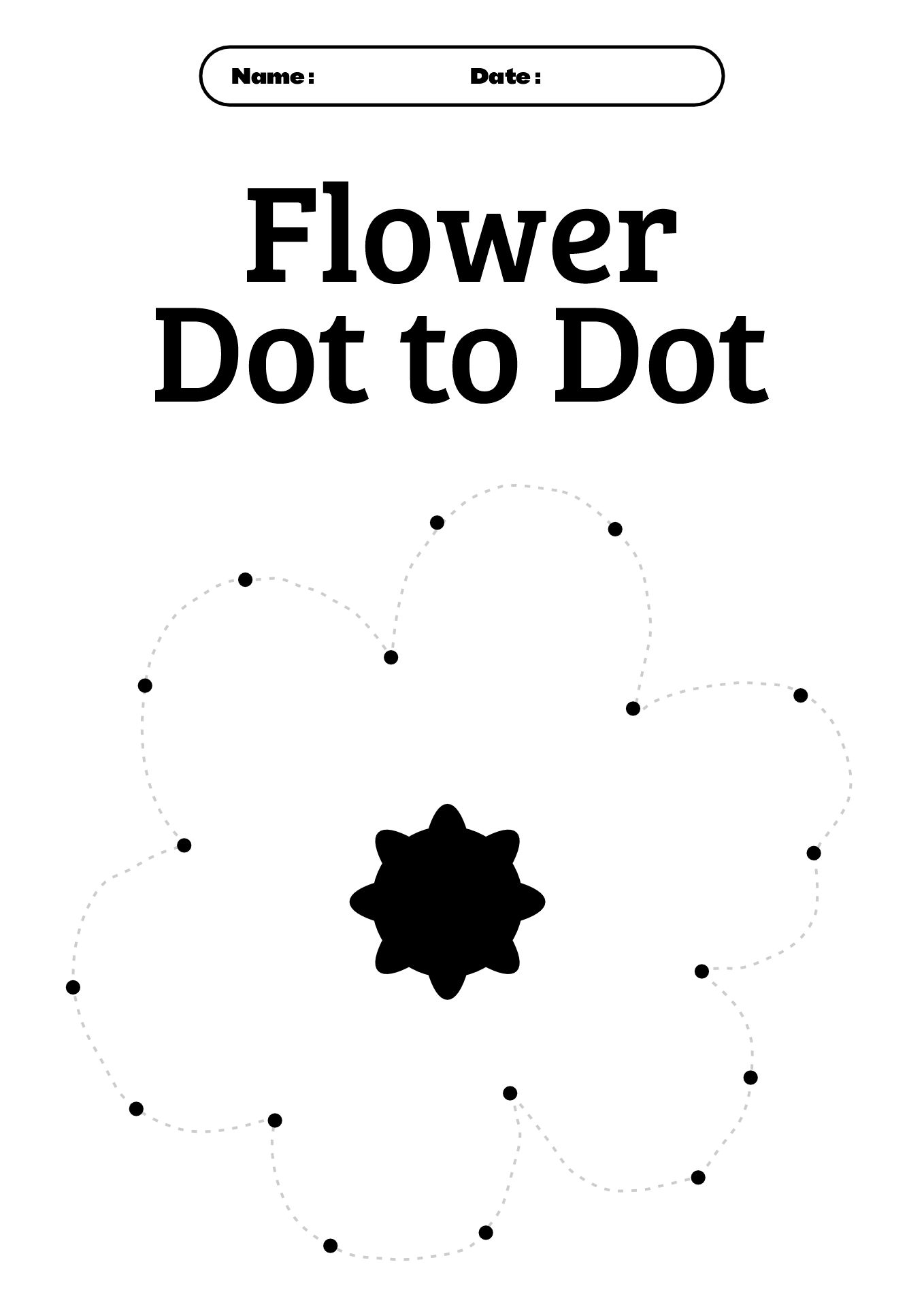 Nature-Inspired Dot to Dot Spring Worksheet