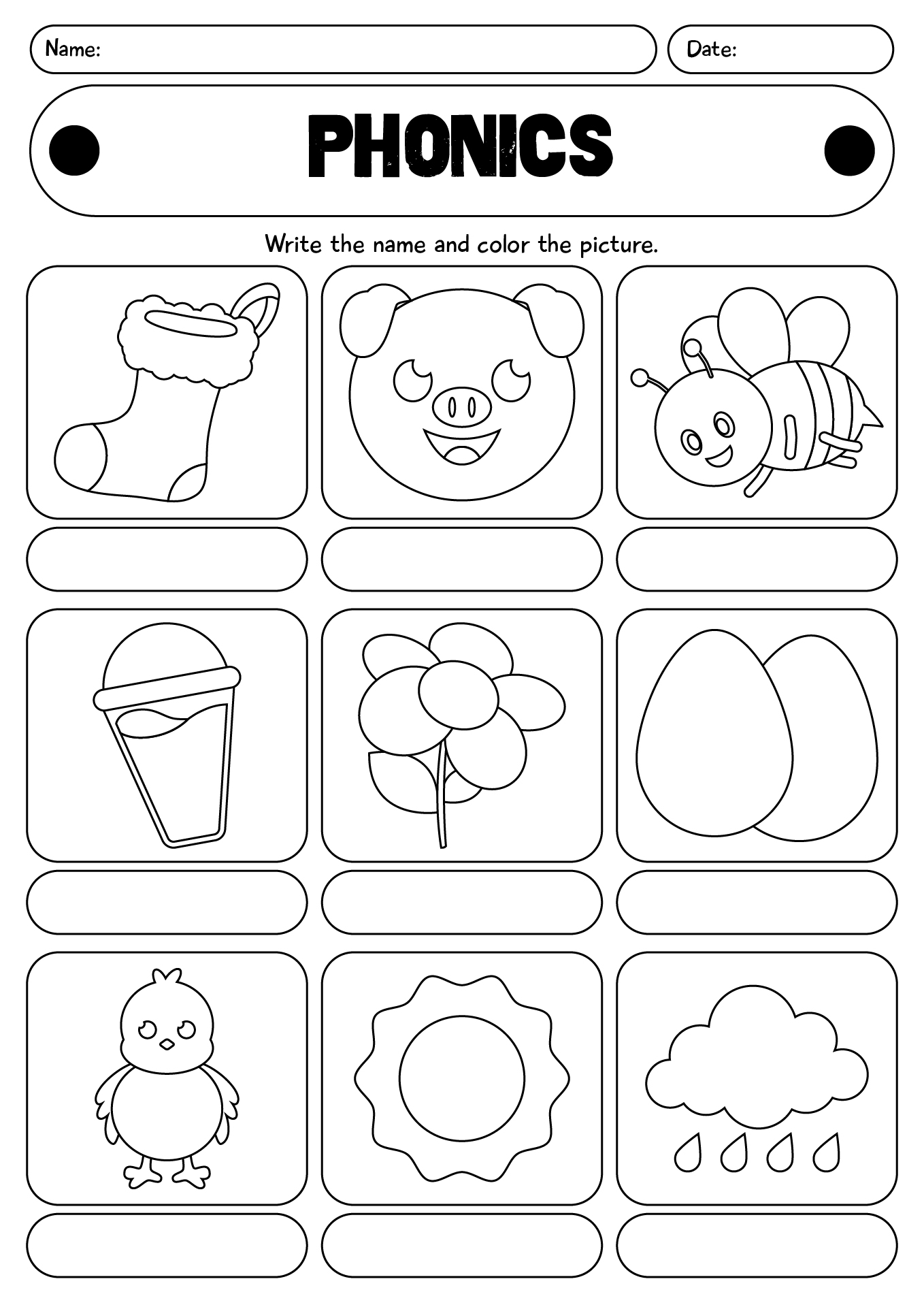 Phonics Worksheet For 1st Grade