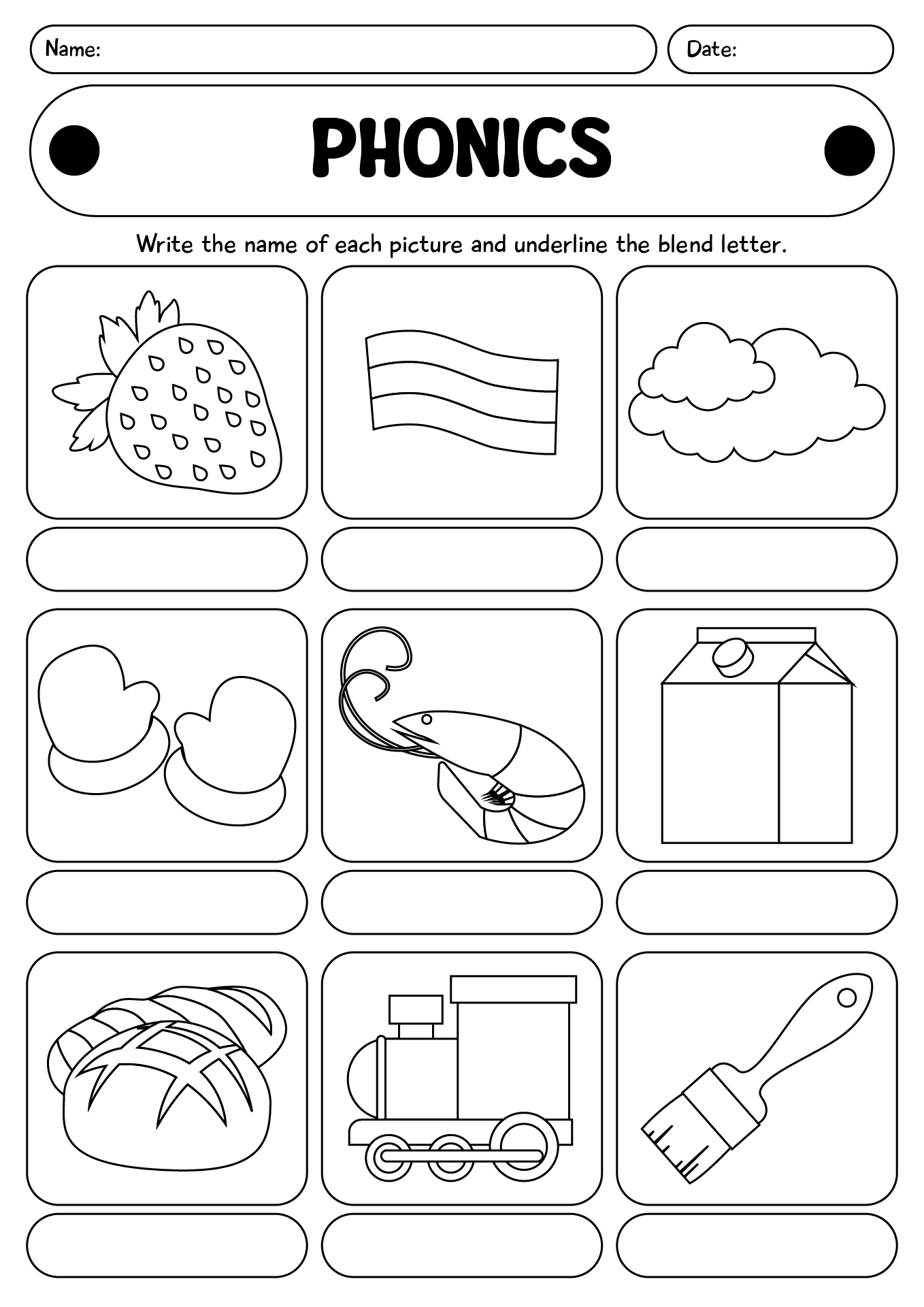 Phonics Worksheet For 1st Grade