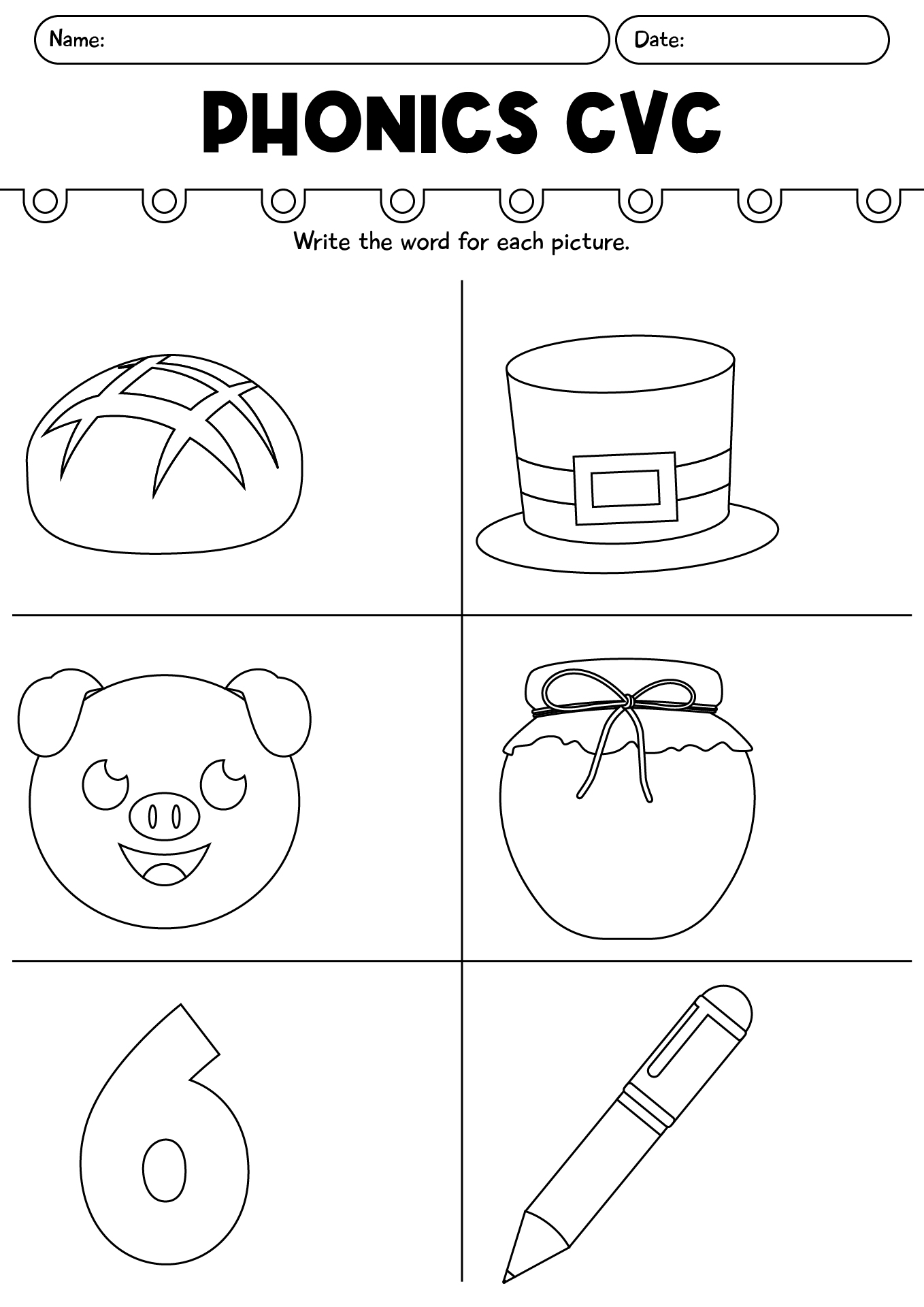 Phonics Worksheets CVC For 3rd Grade