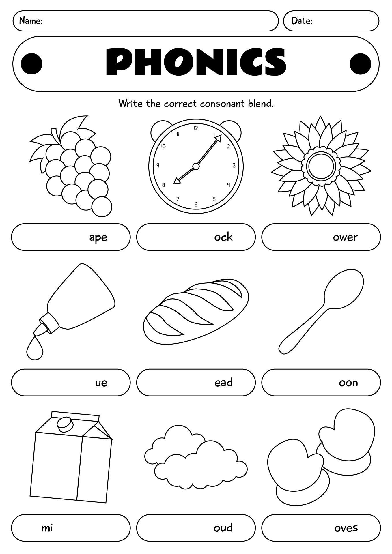 Printable 1st Grade Worksheet