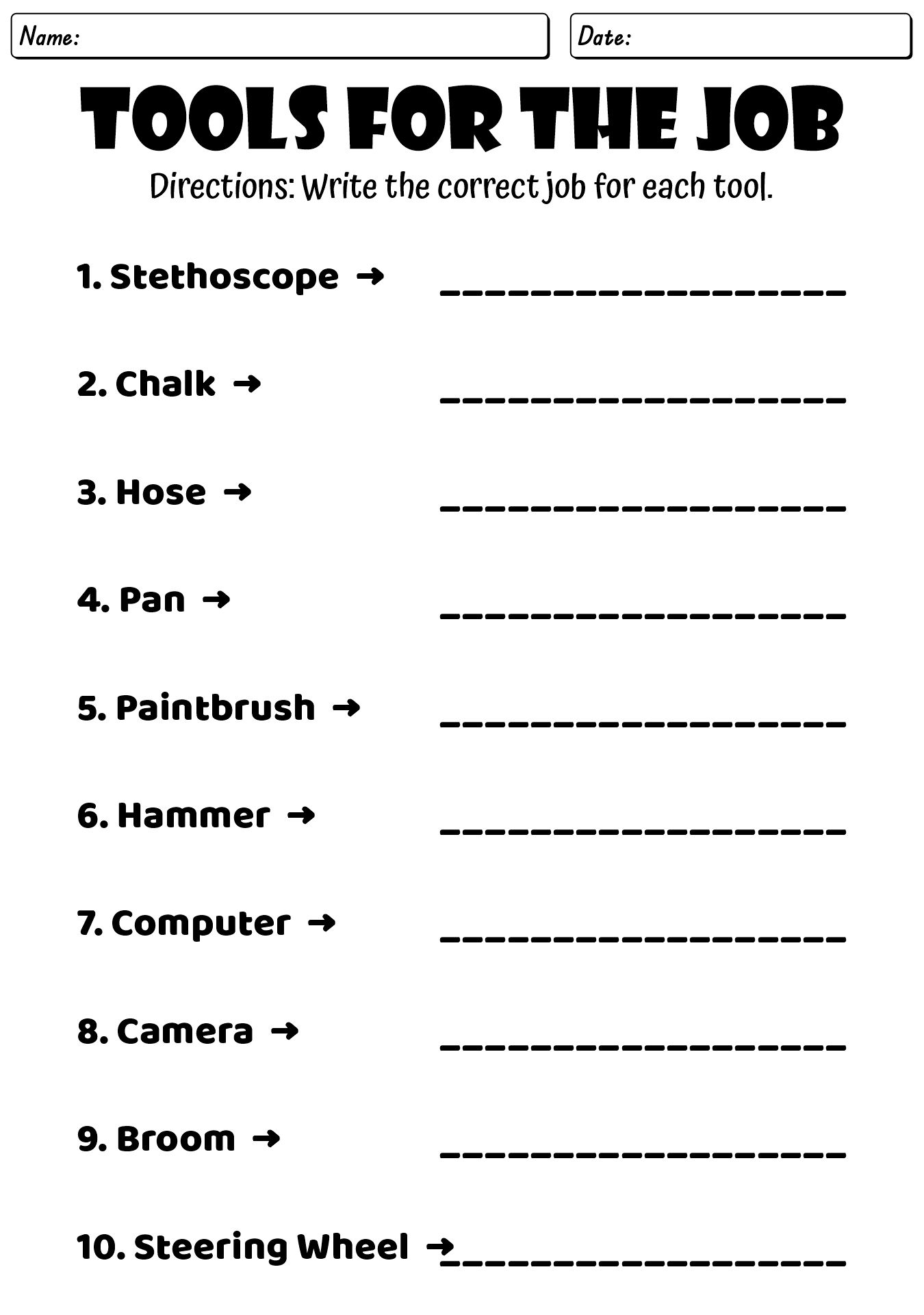 Printable Career Exploration Worksheets for Kids