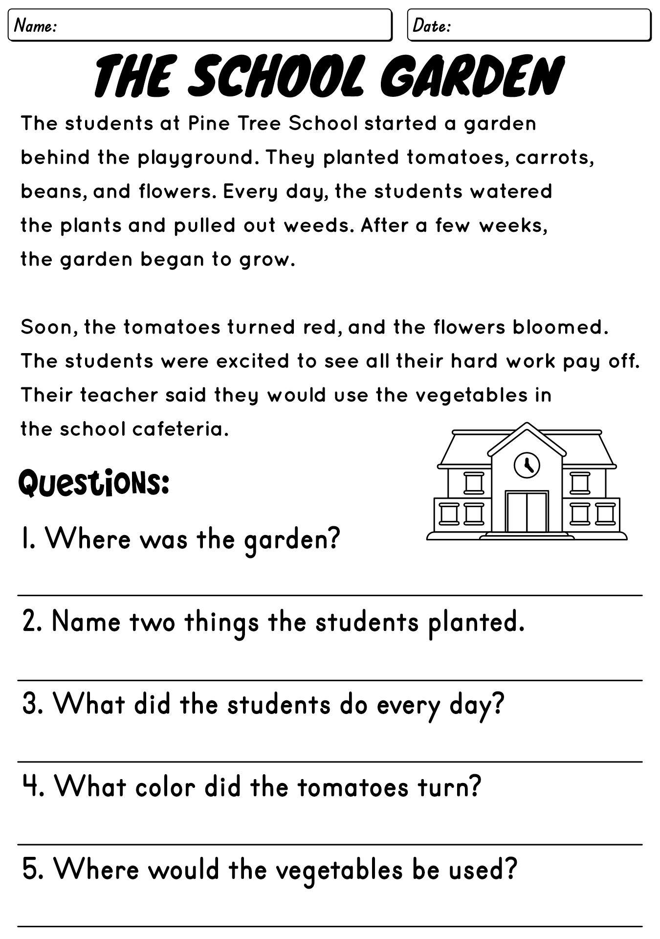 Reading Skills Practice For 5th Grade