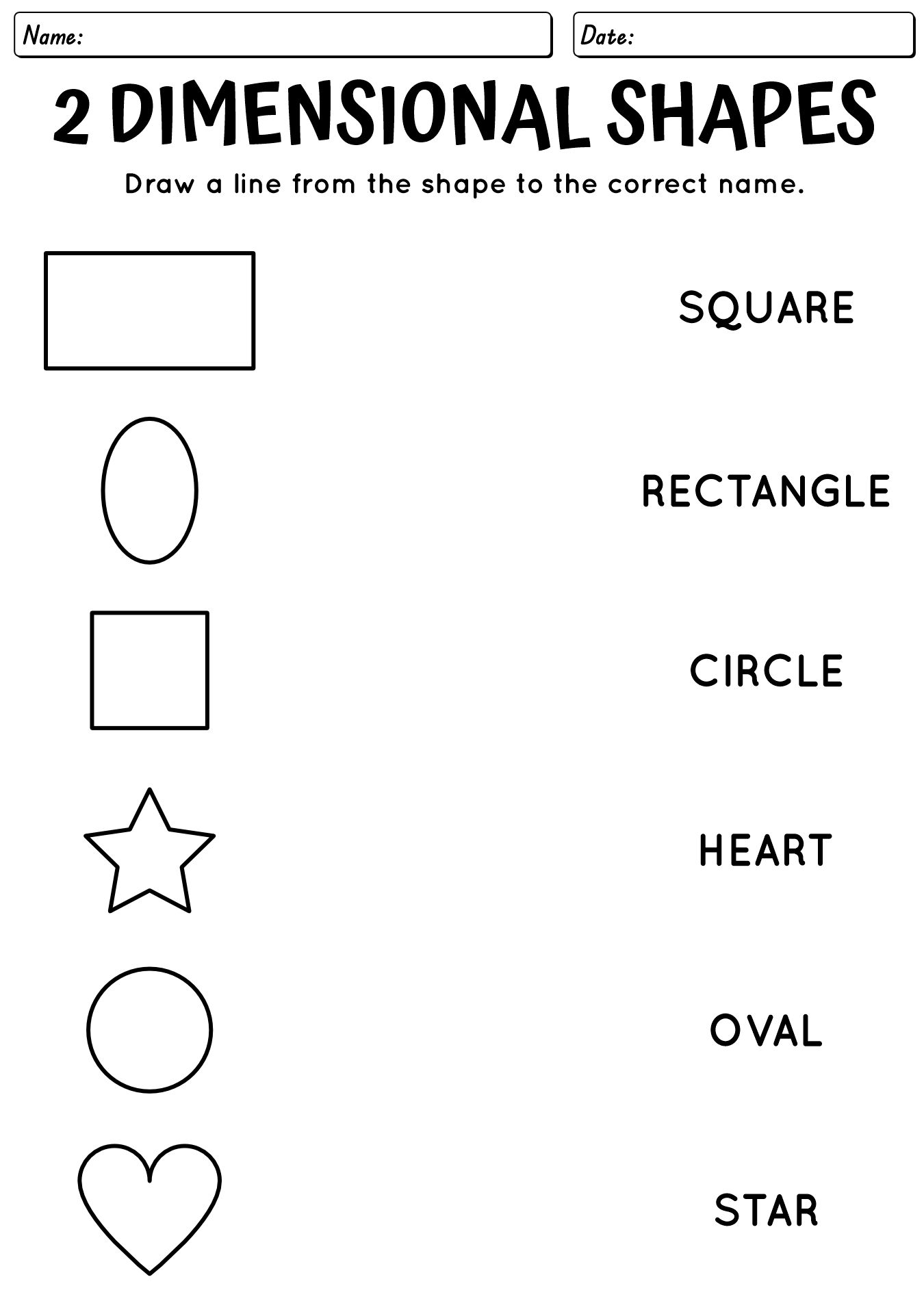 Shapes Math Worksheets for 1st Graders