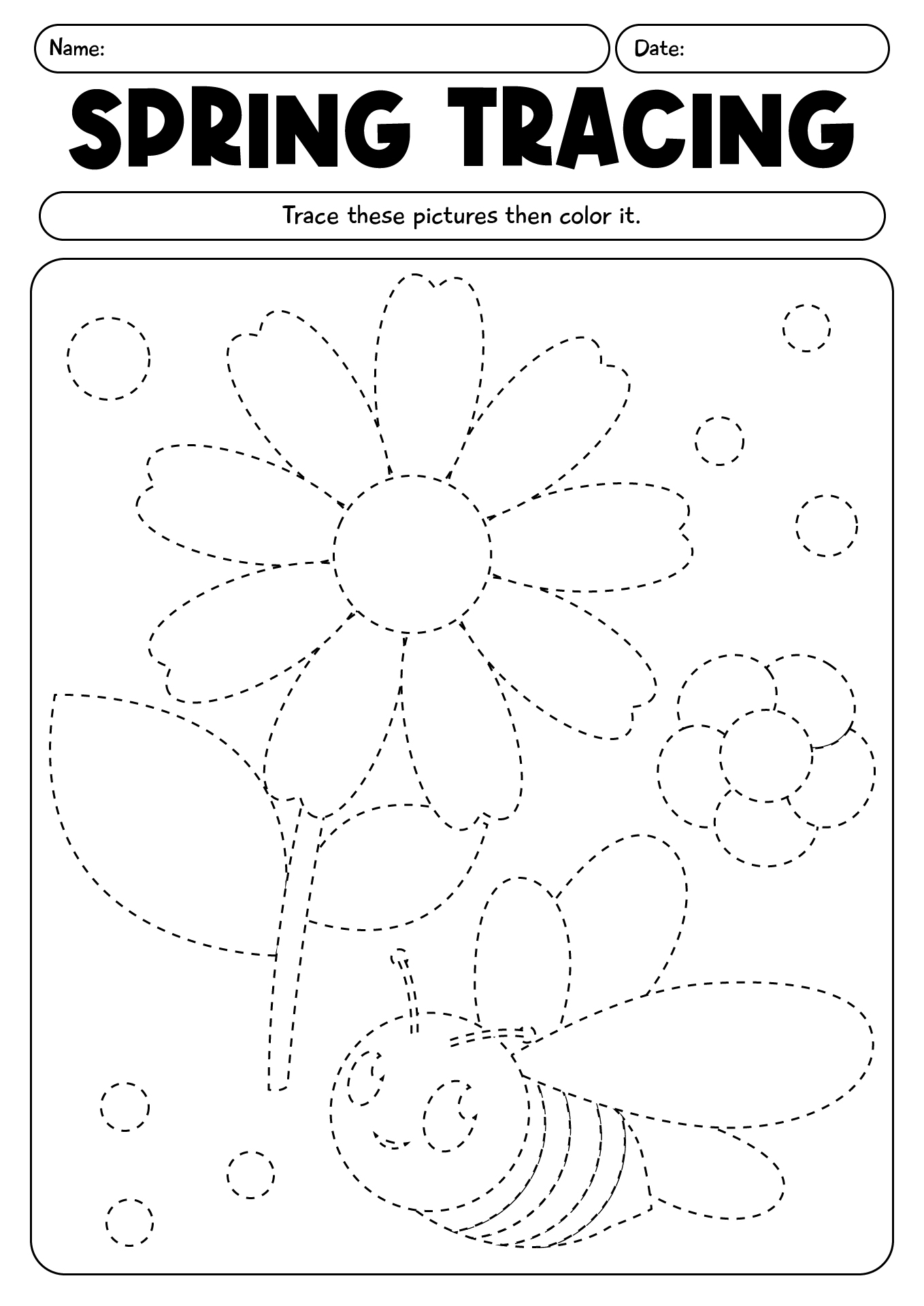 Spring Activity Printable For Preschool