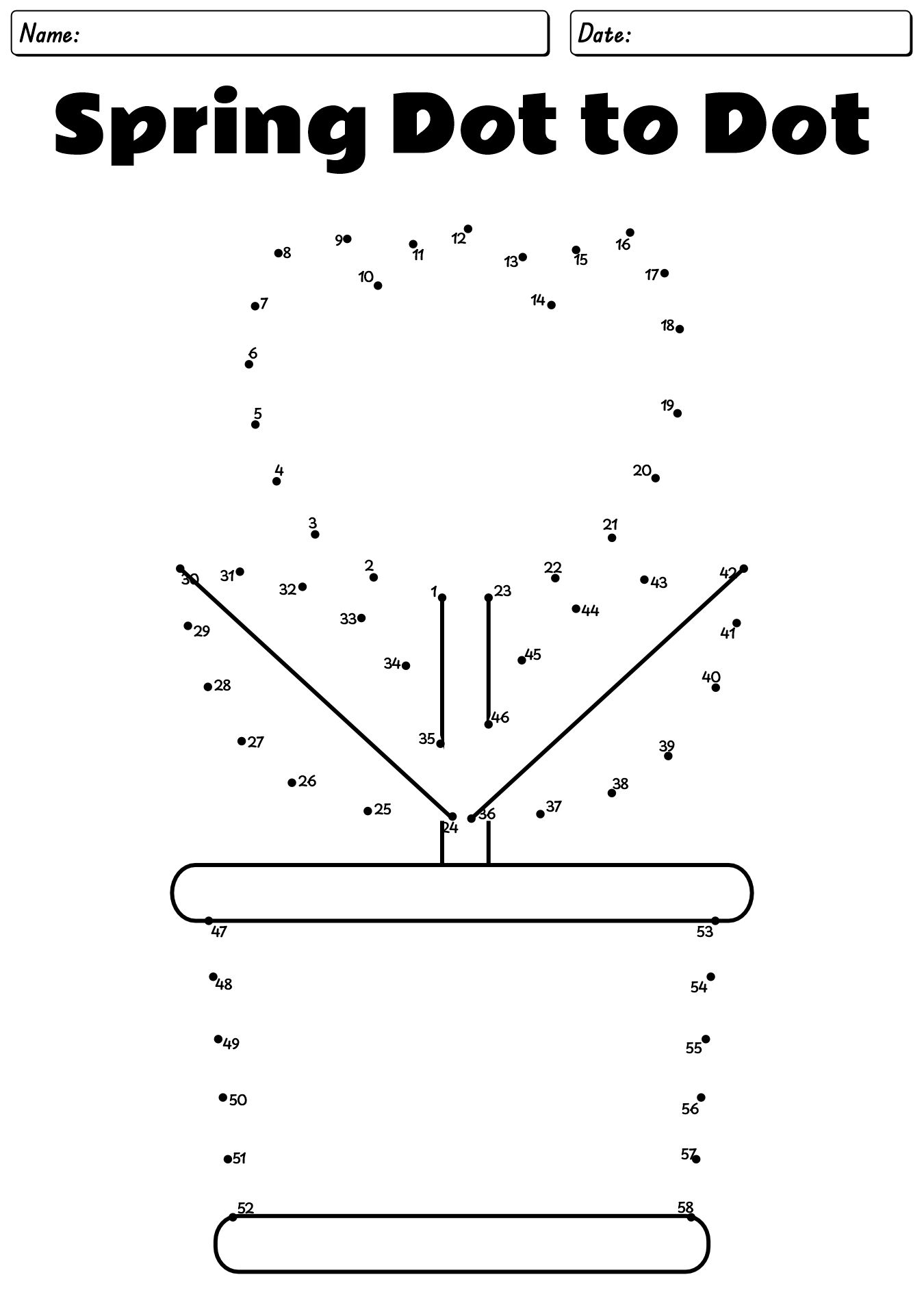 Spring Dot To Dot Activity Sheets
