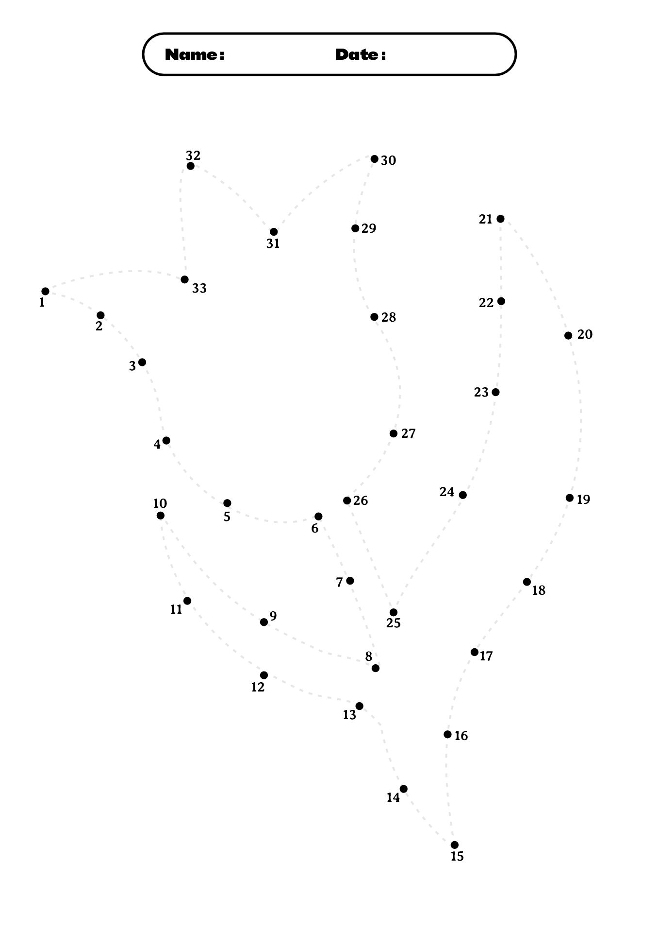 Spring Dot to Dot Activity Sheet for Kids