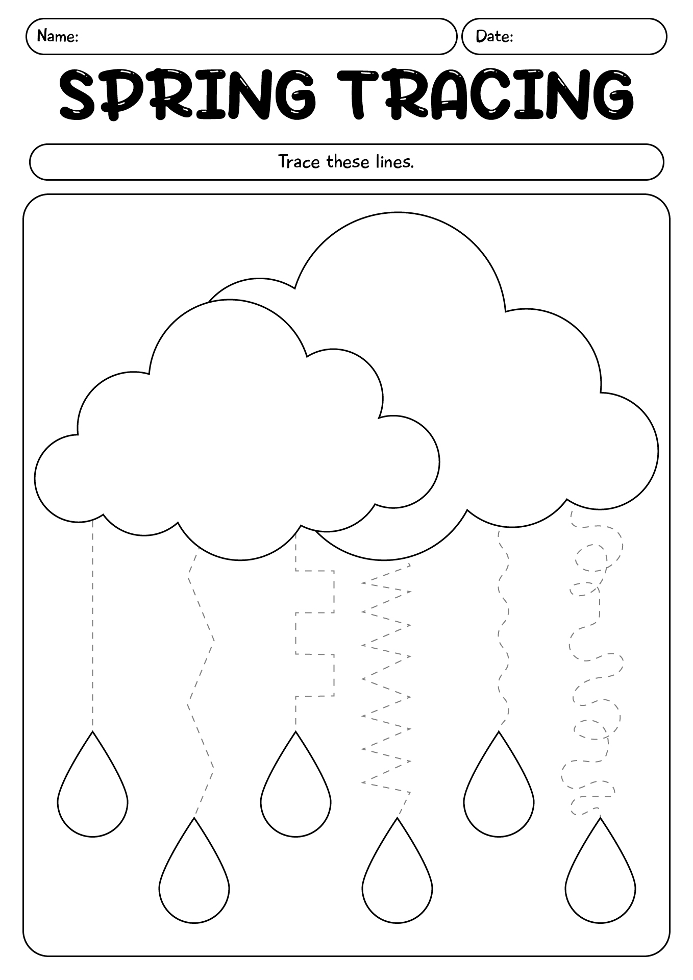 Spring Preschool Worksheets