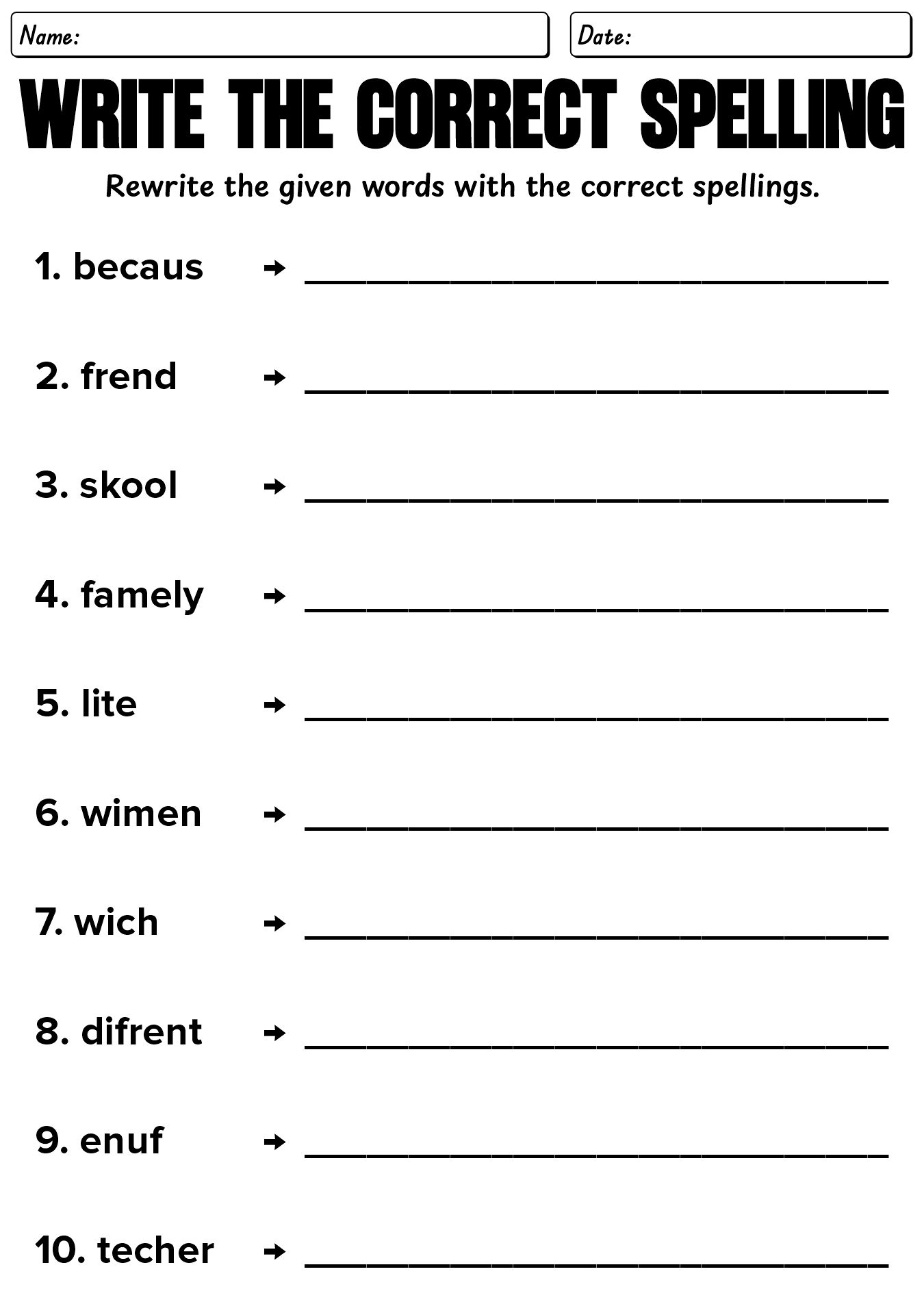 3rd Grade ELA Worksheets