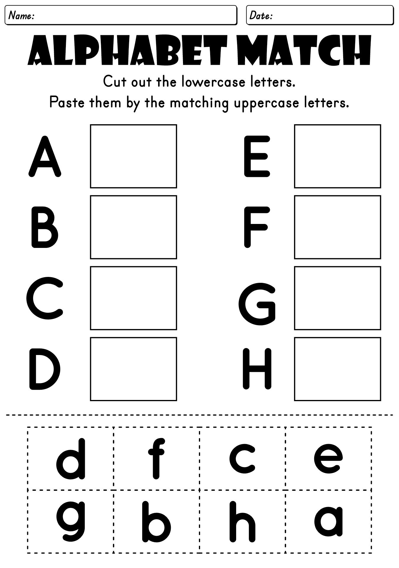 ABC Kindergarten Worksheets