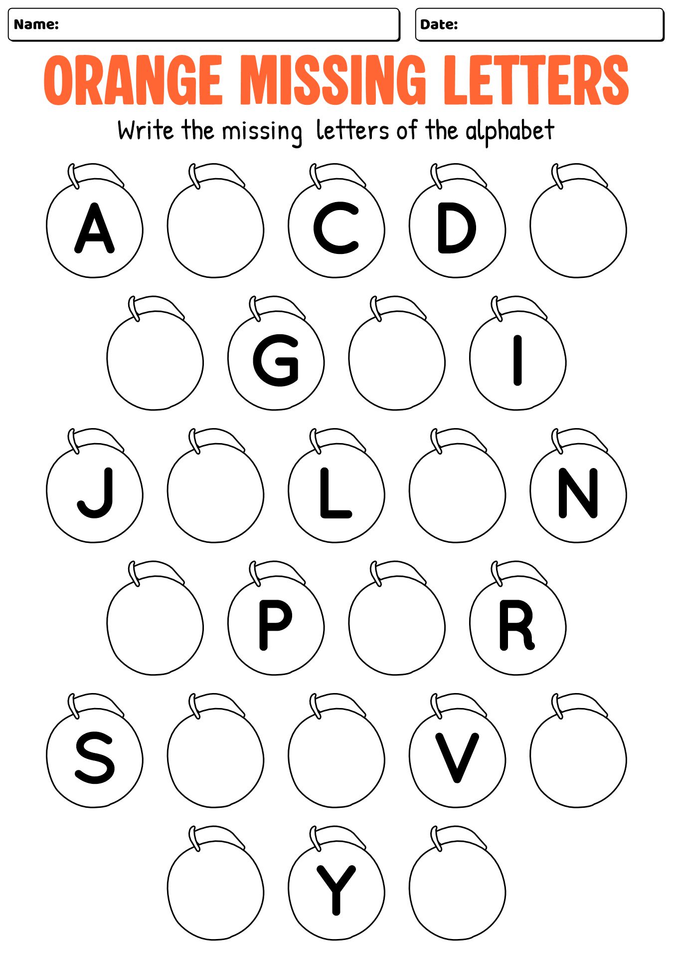 Alphabet Order Worksheets for Kindergarten