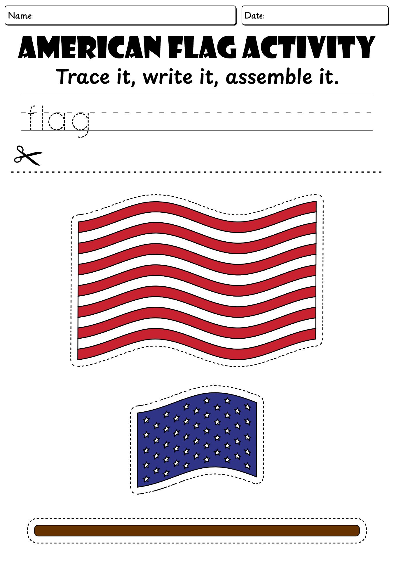 American Flag Learning Template