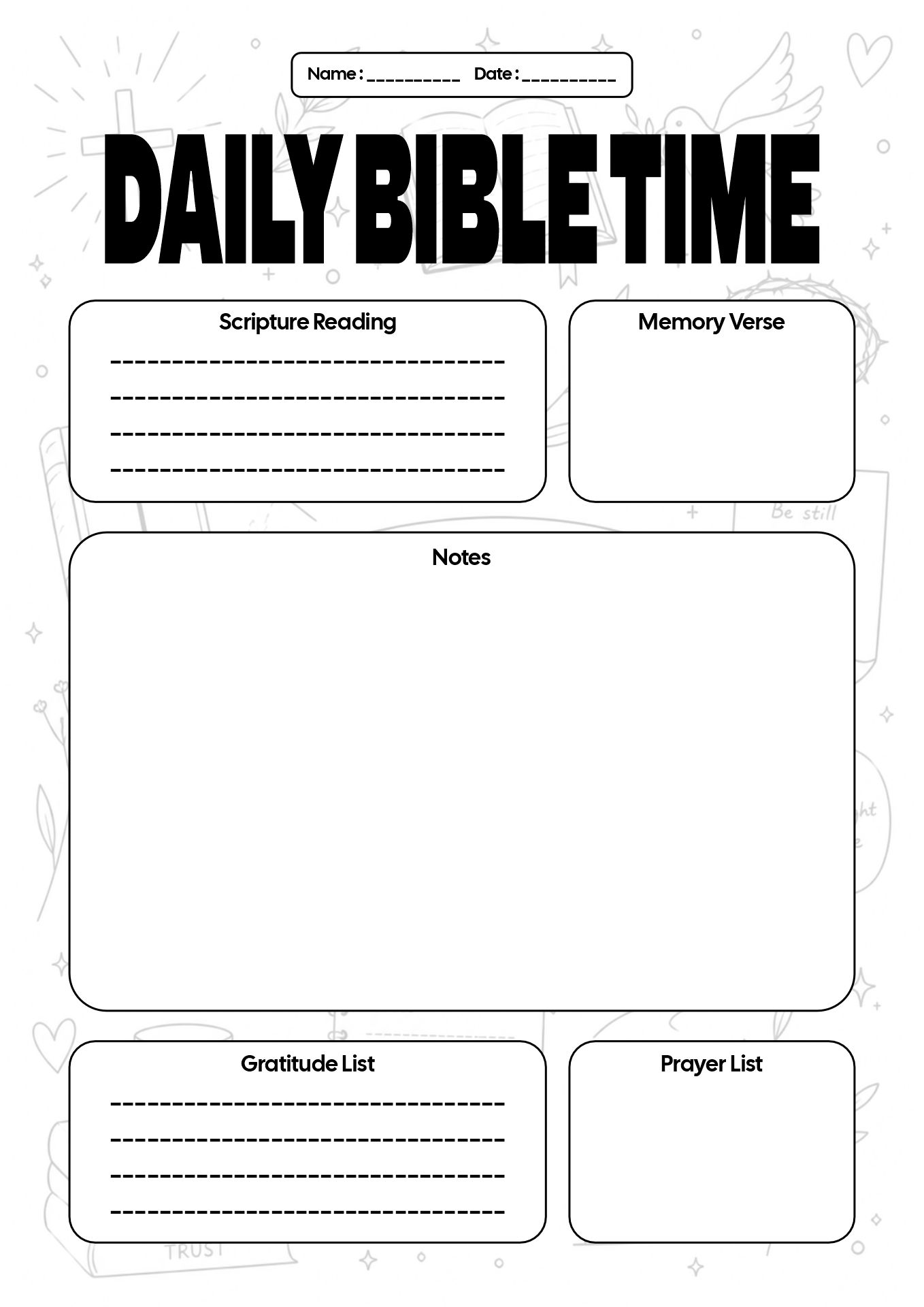 Beginner Bible Study Worksheets