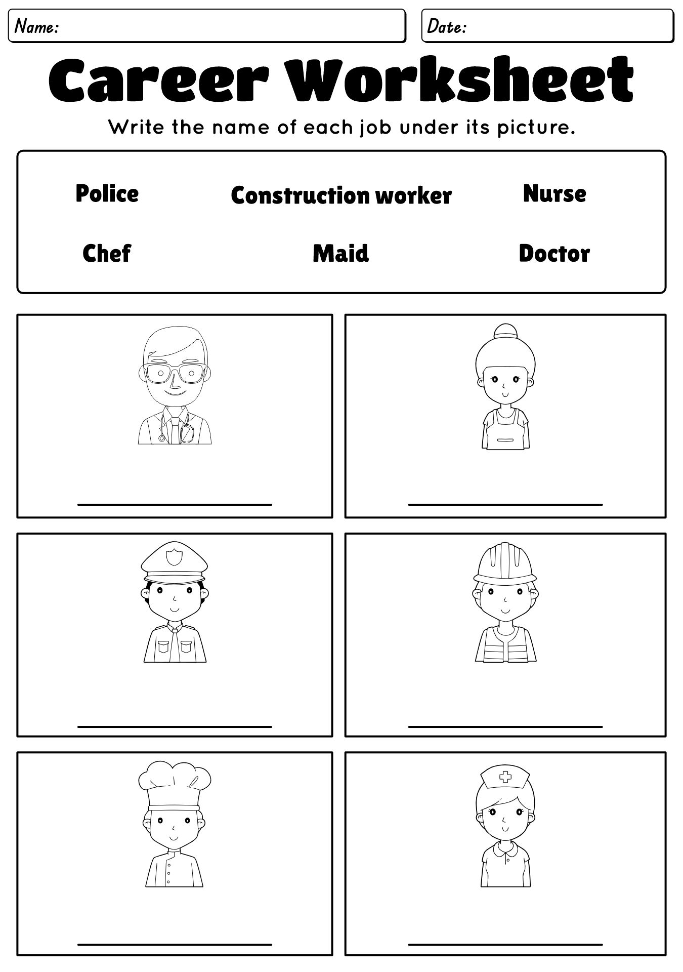 Career Activities Worksheets