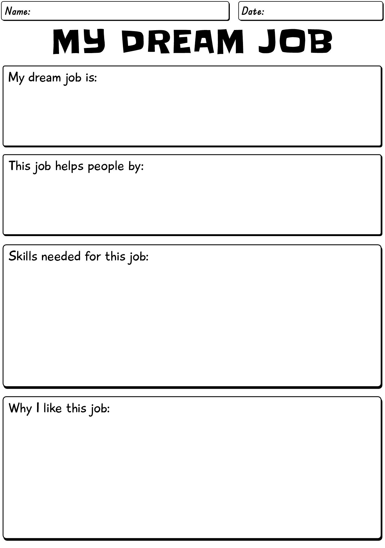 Career And Interest Worksheets