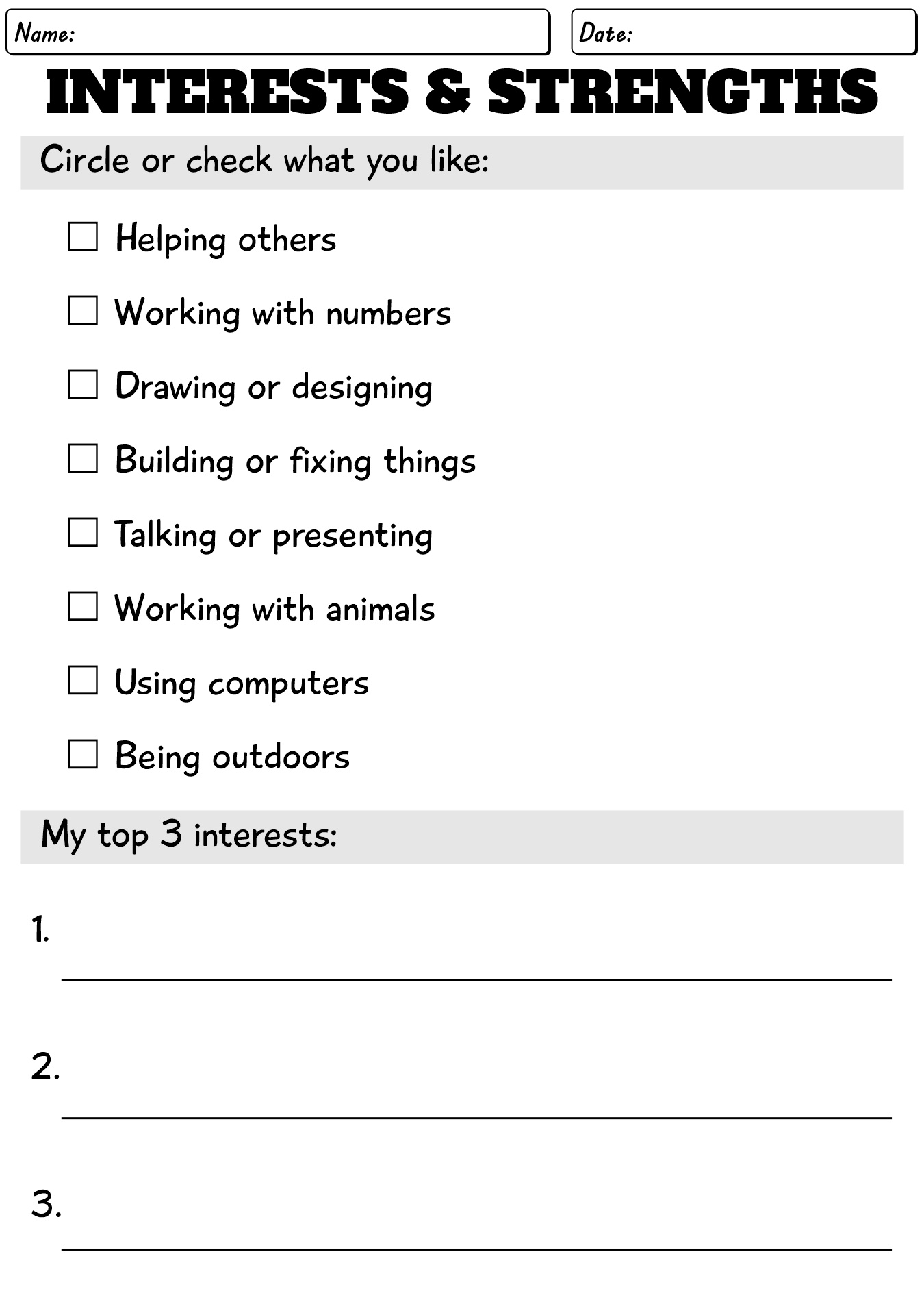Career Exploration Activities For Student
