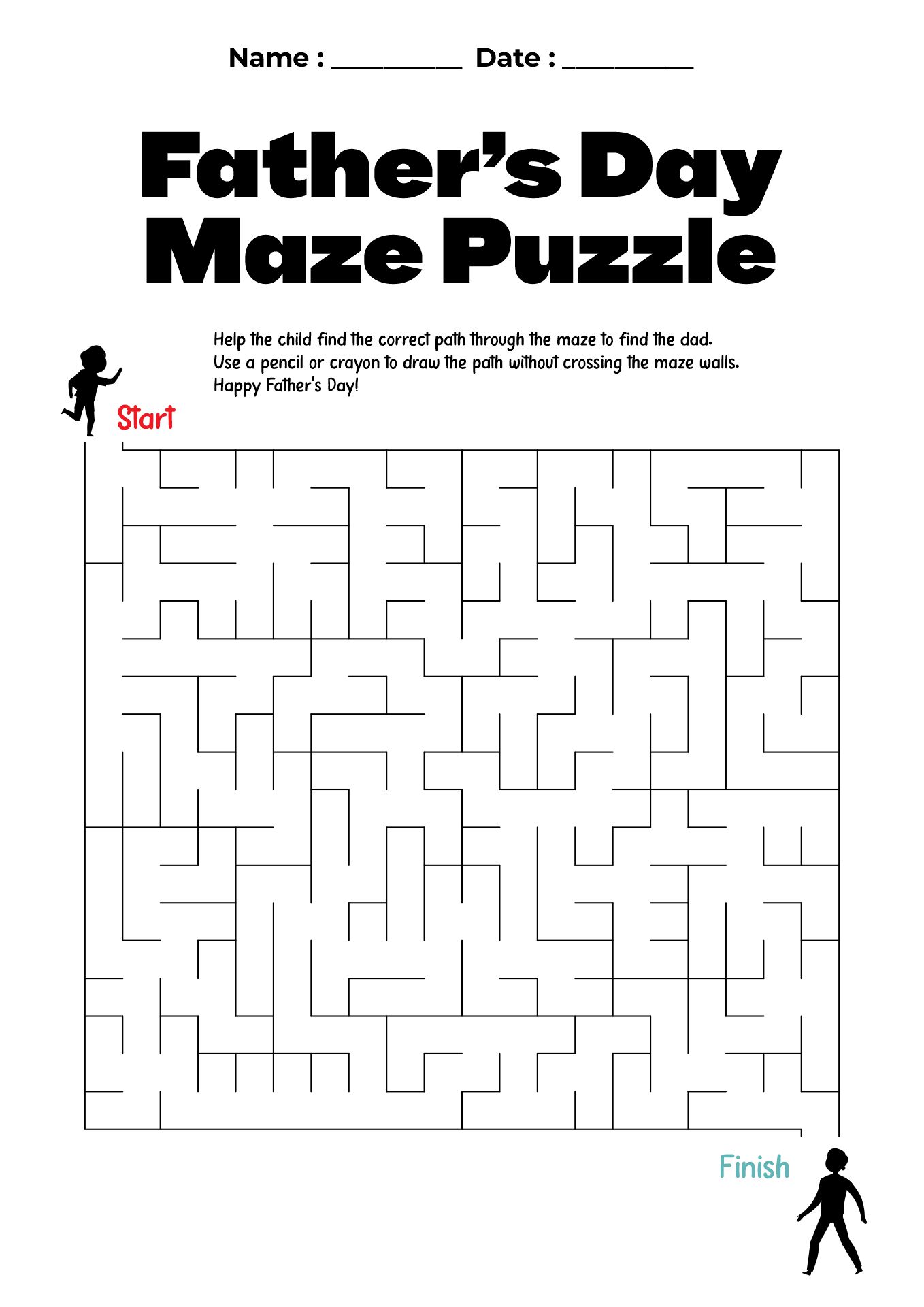 Fathers Day Fun Worksheet